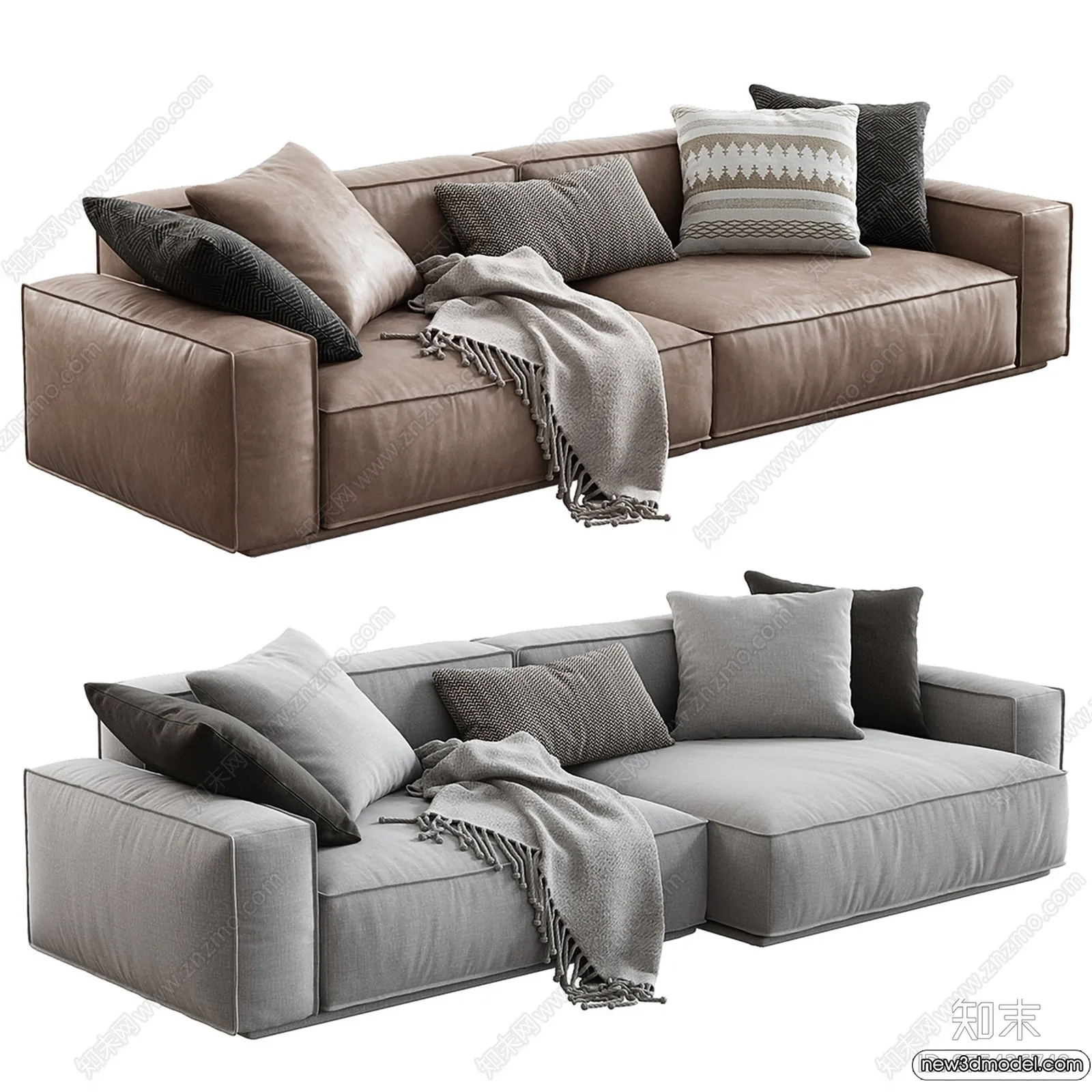 Sofa 3D Models - 3D Furniture for Living Room - 3D Interior - 123
