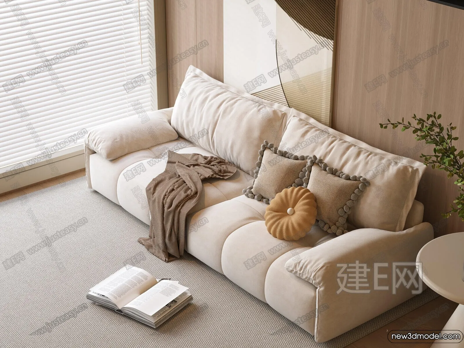 Sofa 3D Models - 3D Furniture for Living Room - 3D Interior - 125