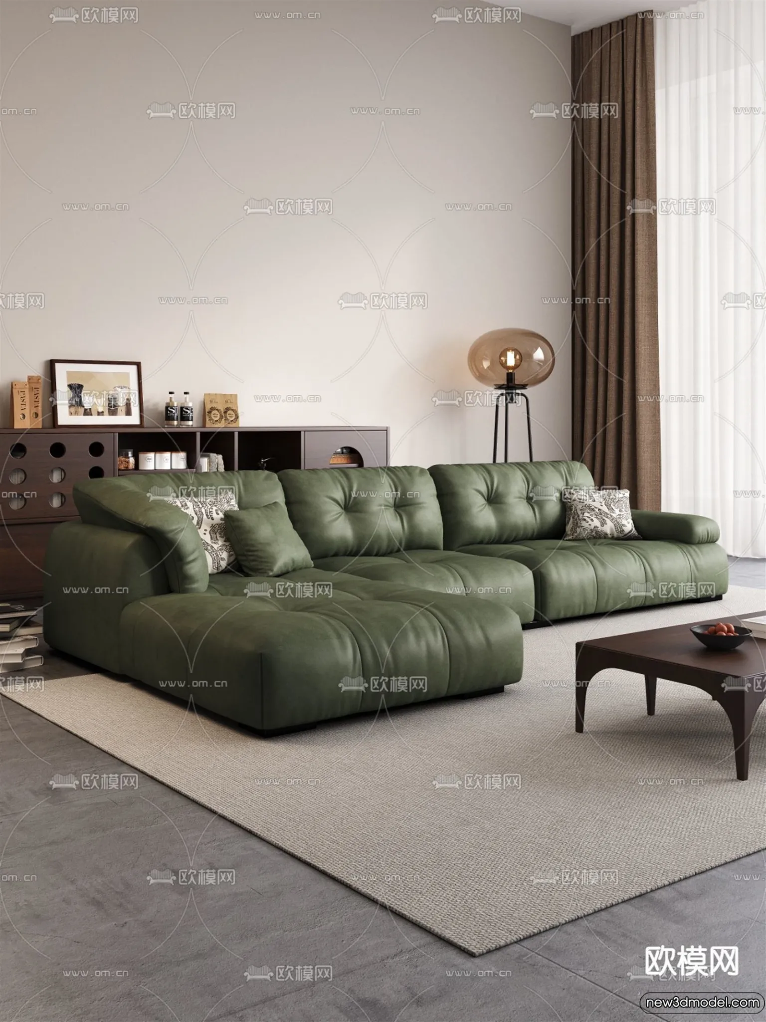 Sofa 3D Models - 3D Furniture for Living Room - 3D Interior - 126