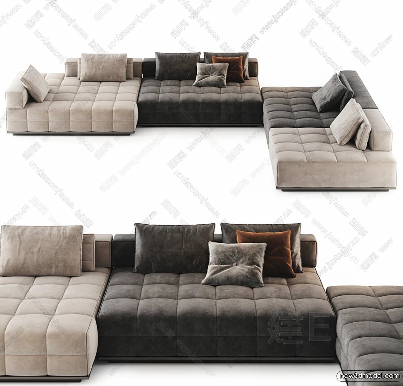 Sofa 3D Models - 3D Furniture for Living Room - 3D Interior - 137