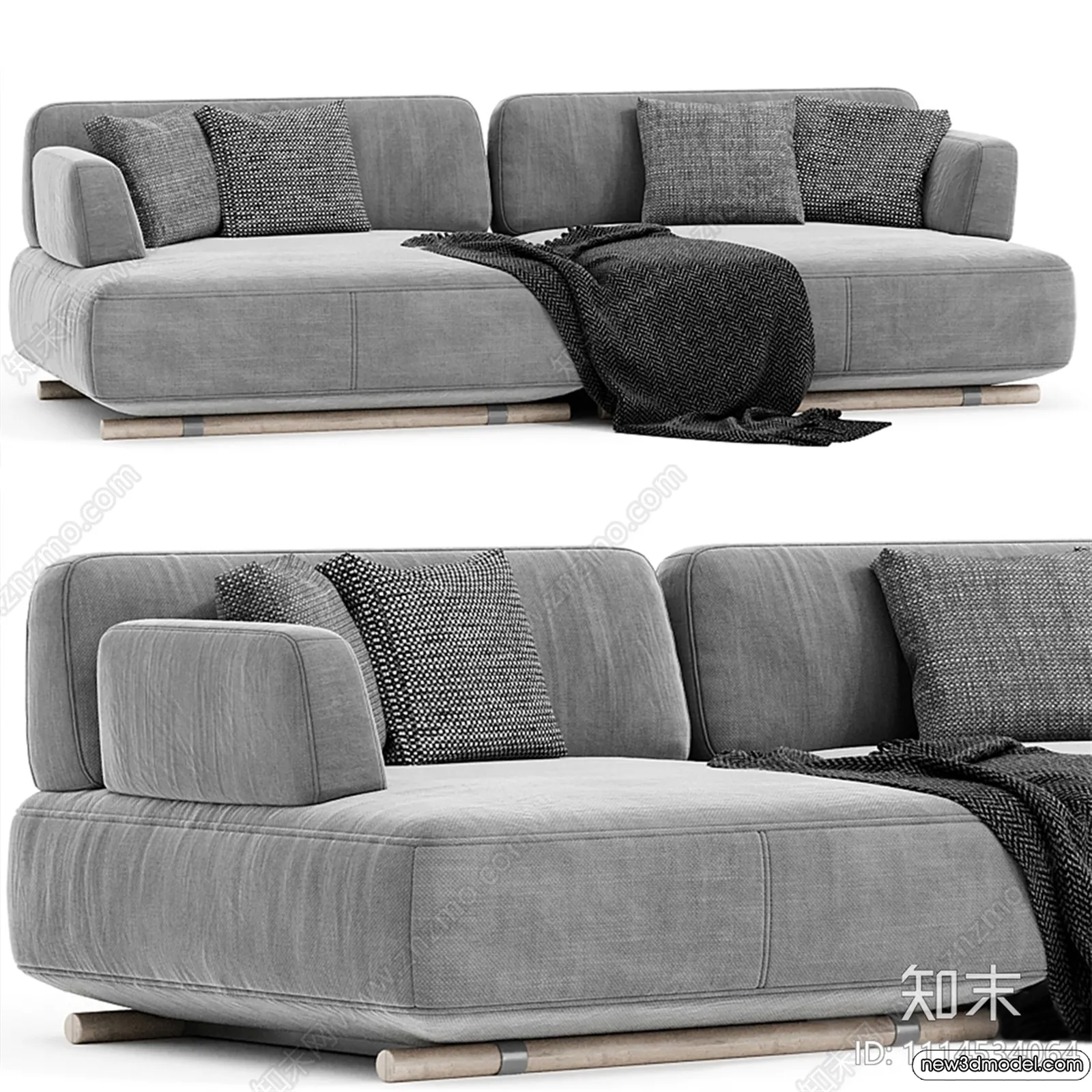 Sofa 3D Models - 3D Furniture for Living Room - 3D Interior - 138