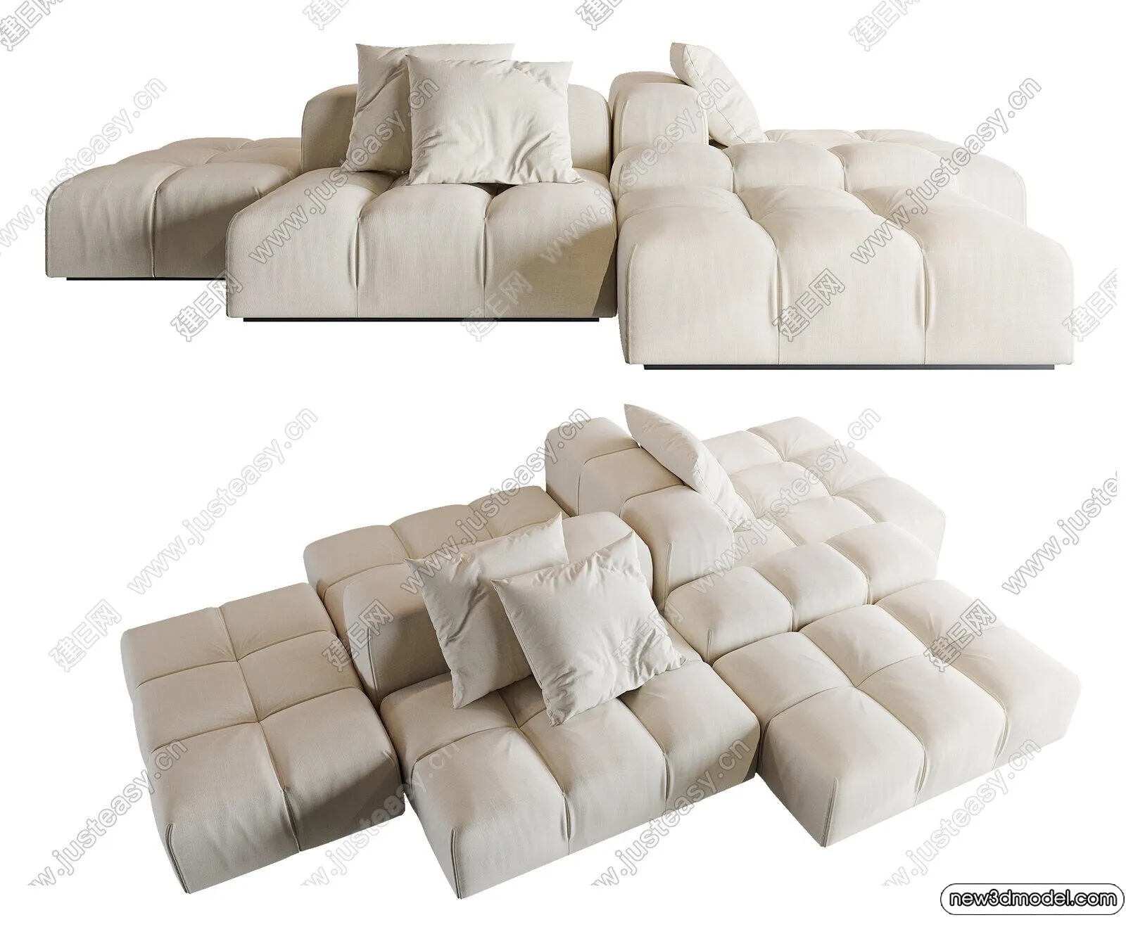 Sofa 3D Models - 3D Furniture for Living Room - 3D Interior - 139