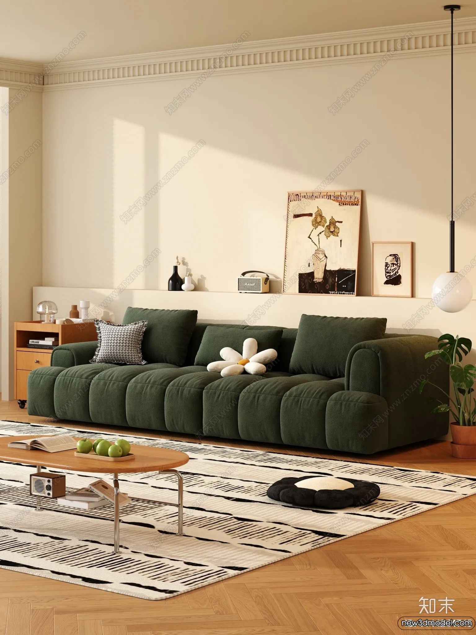 Sofa 3D Models - 3D Furniture for Living Room - 3D Interior - 142