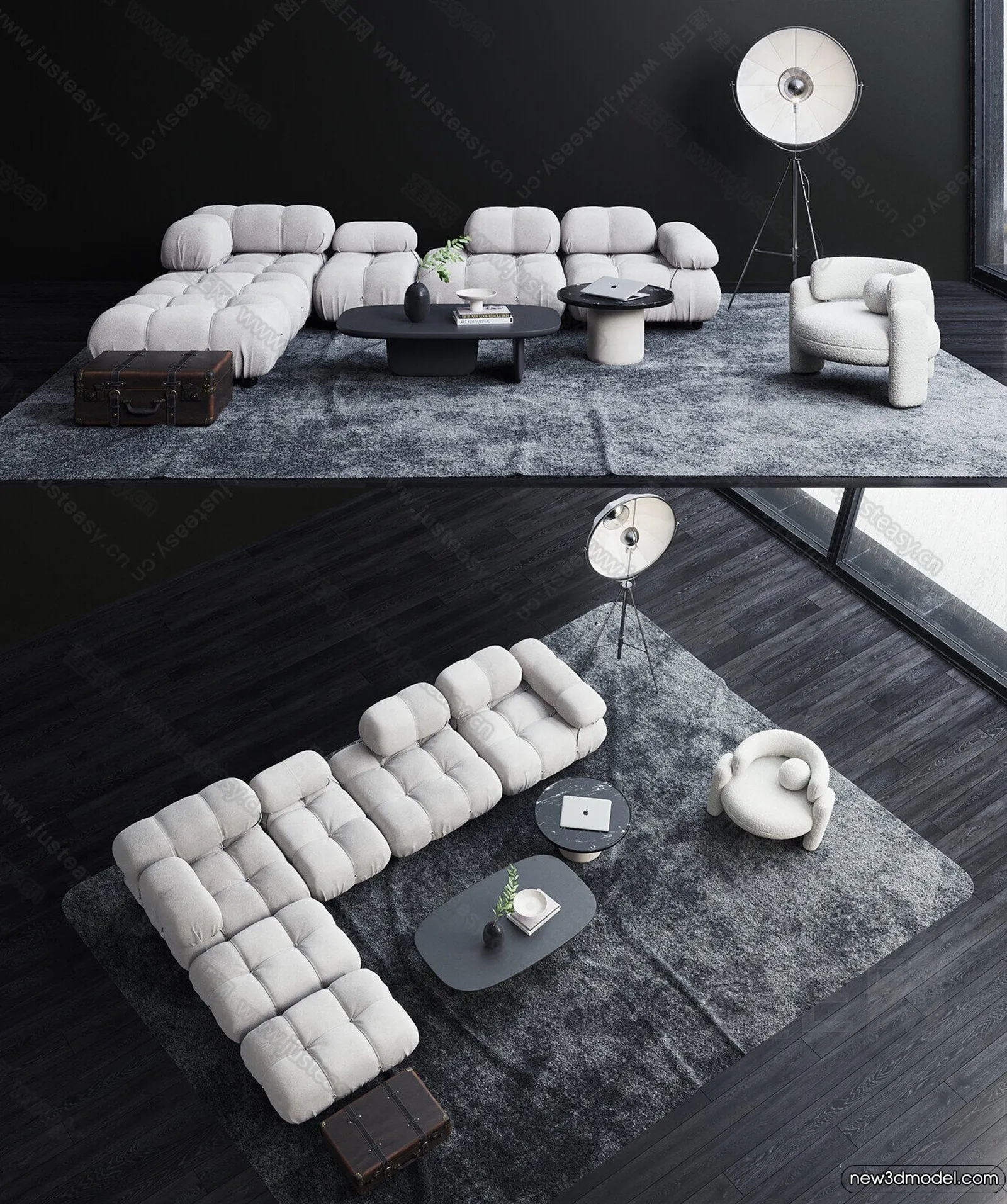 Sofa 3D Models - 3D Furniture for Living Room - 3D Interior - 143
