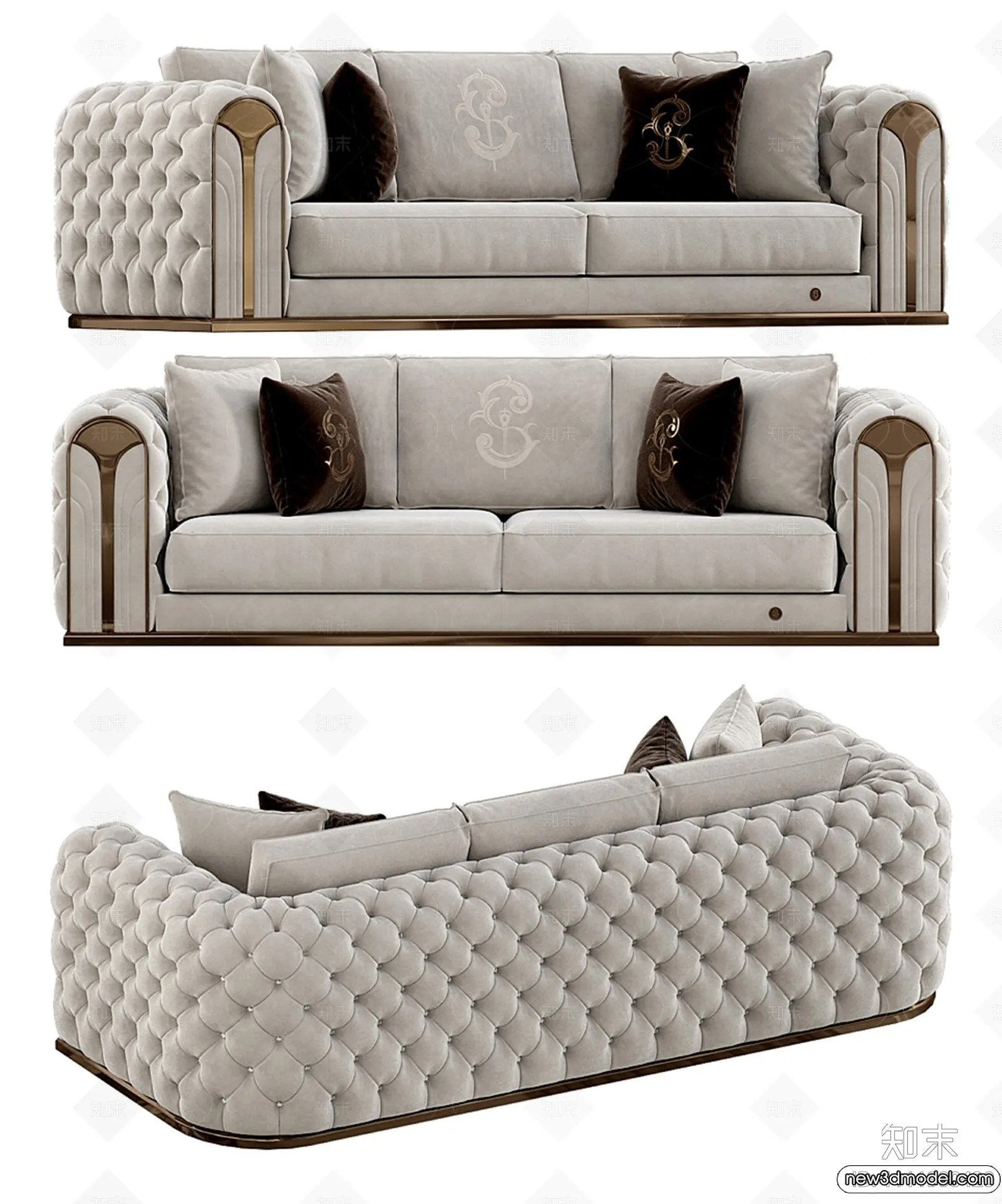 Sofa 3D Models - 3D Furniture for Living Room - 3D Interior - 144