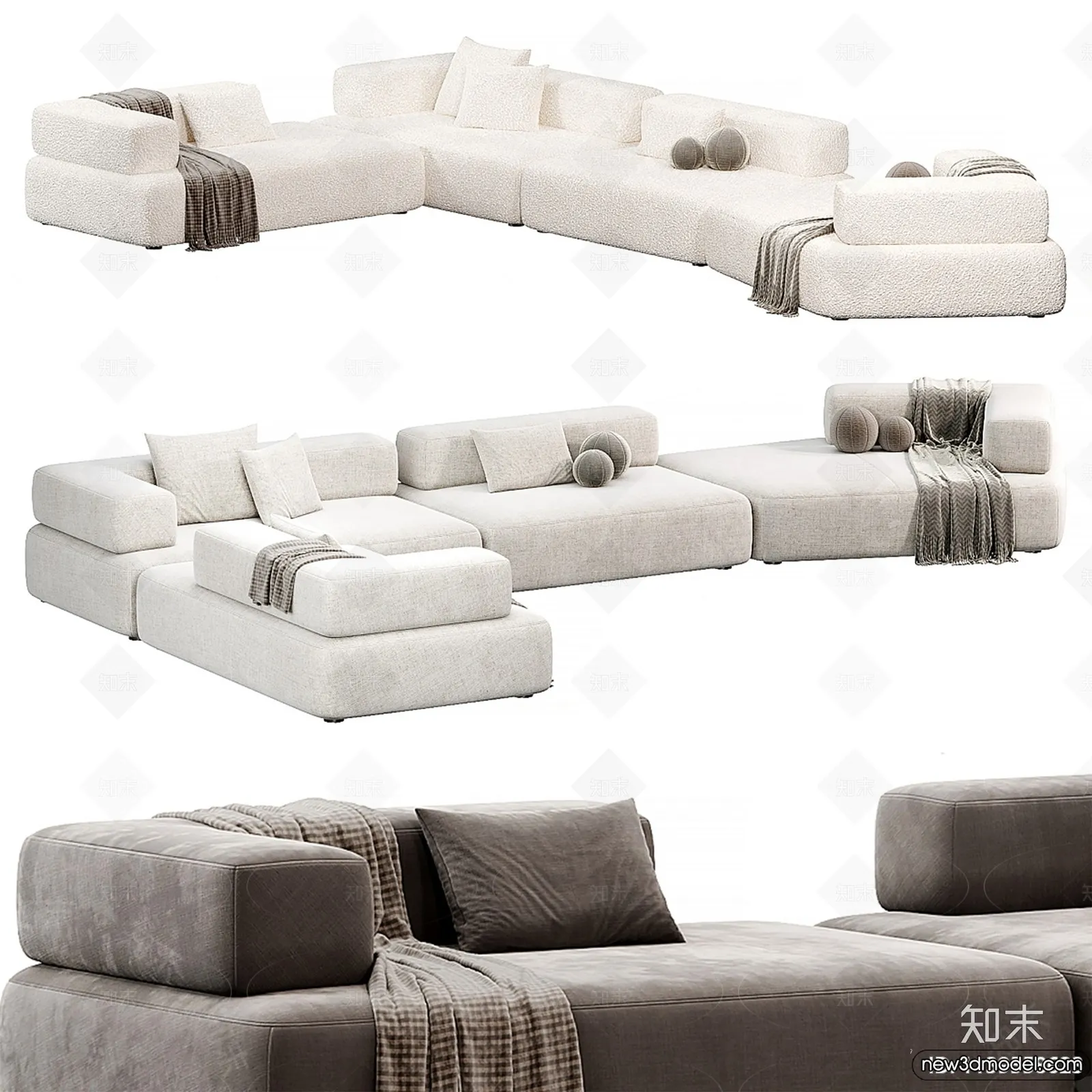 Sofa 3D Models - 3D Furniture for Living Room - 3D Interior - 145