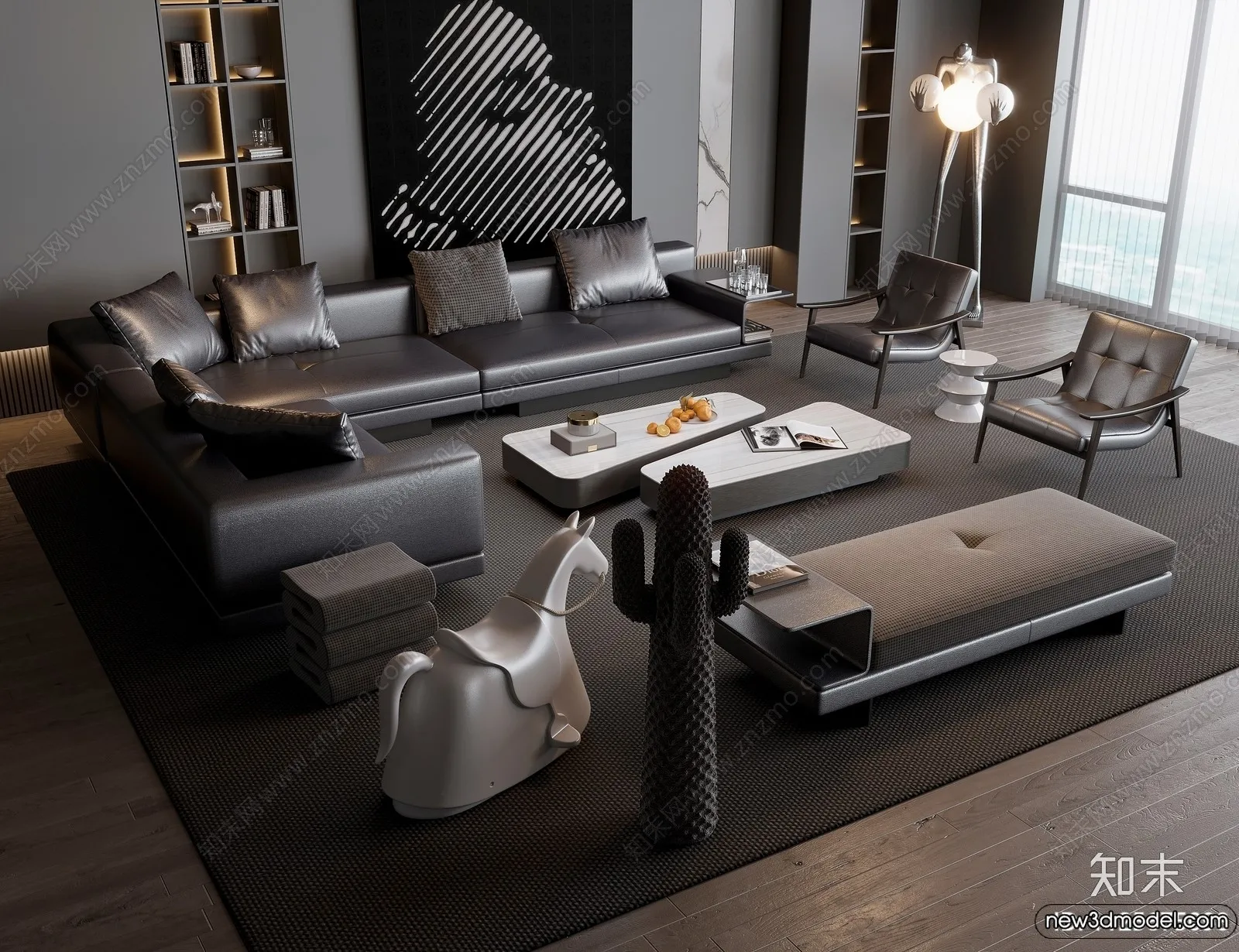 Sofa 3D Models - 3D Furniture for Living Room - 3D Interior - 146