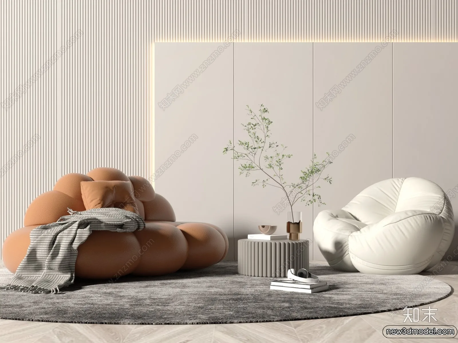 Sofa 3D Models - 3D Furniture for Living Room - 3D Interior - 150