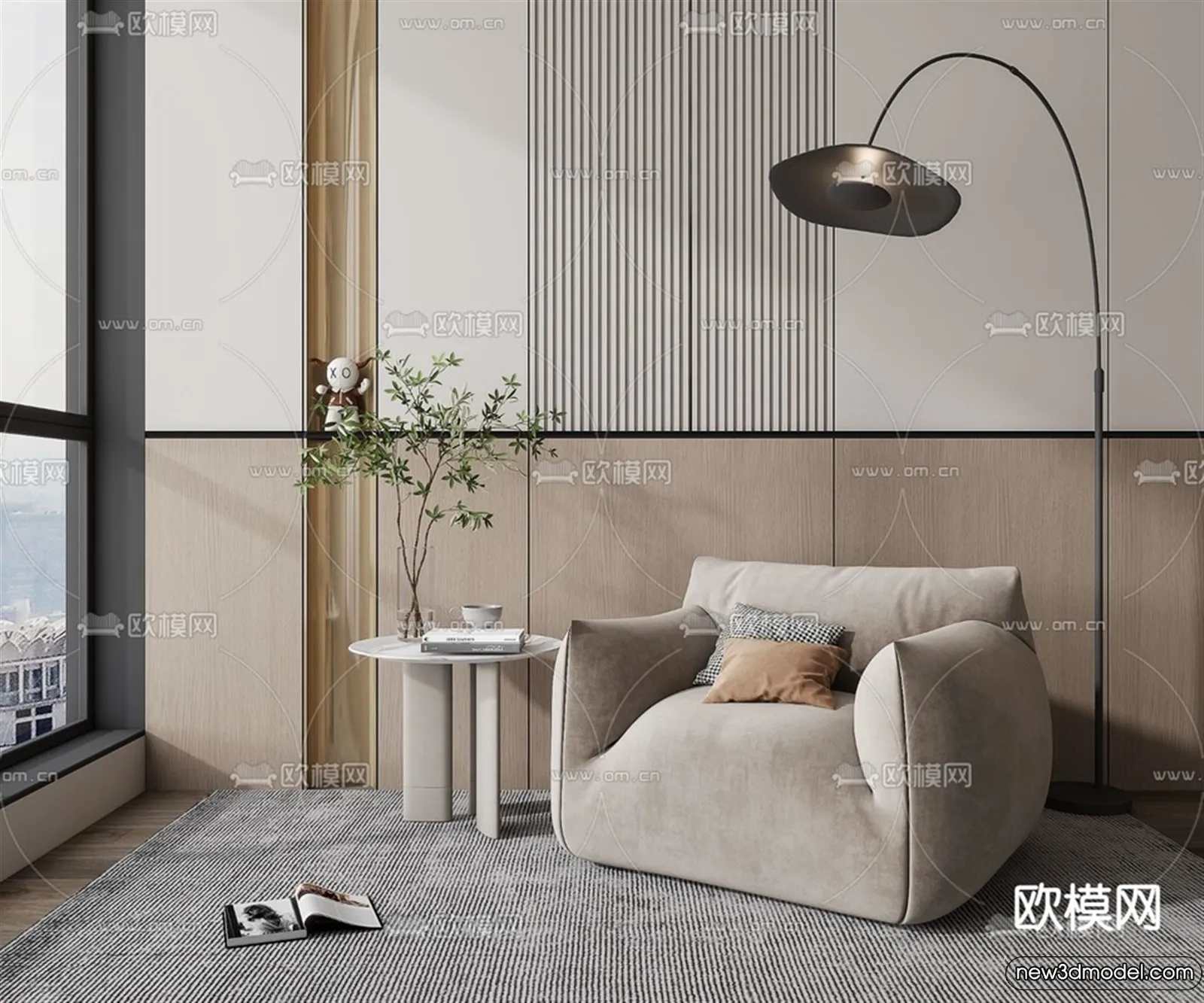 Sofa 3D Models - 3D Furniture for Living Room - 3D Interior - 152