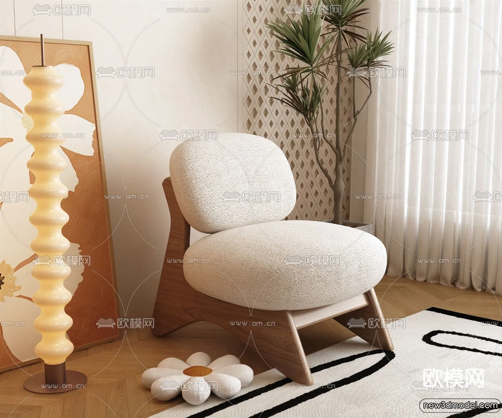 Sofa 3D Models - 3D Furniture for Living Room - 3D Interior - 154