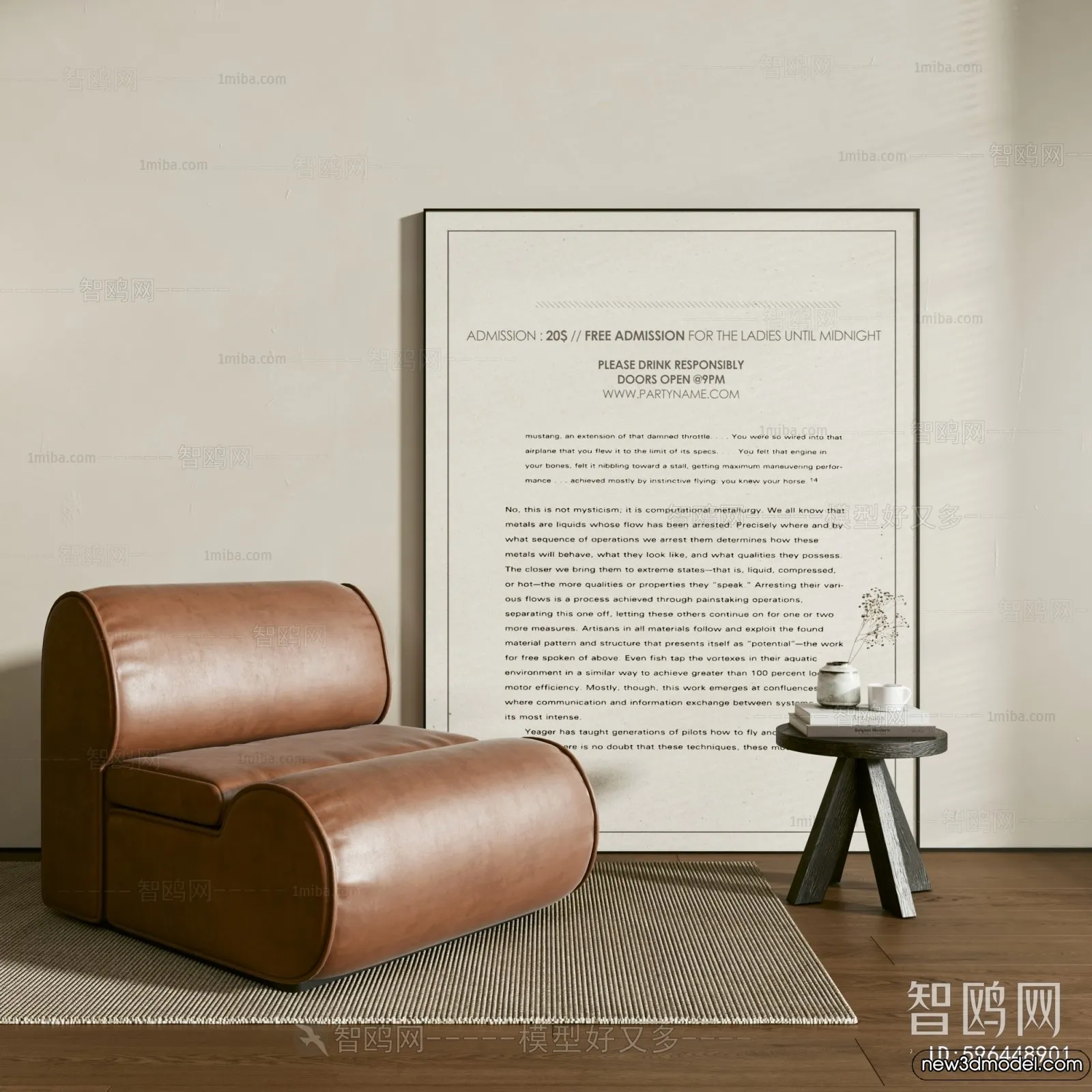 Sofa 3D Models - 3D Furniture for Living Room - 3D Interior - 162