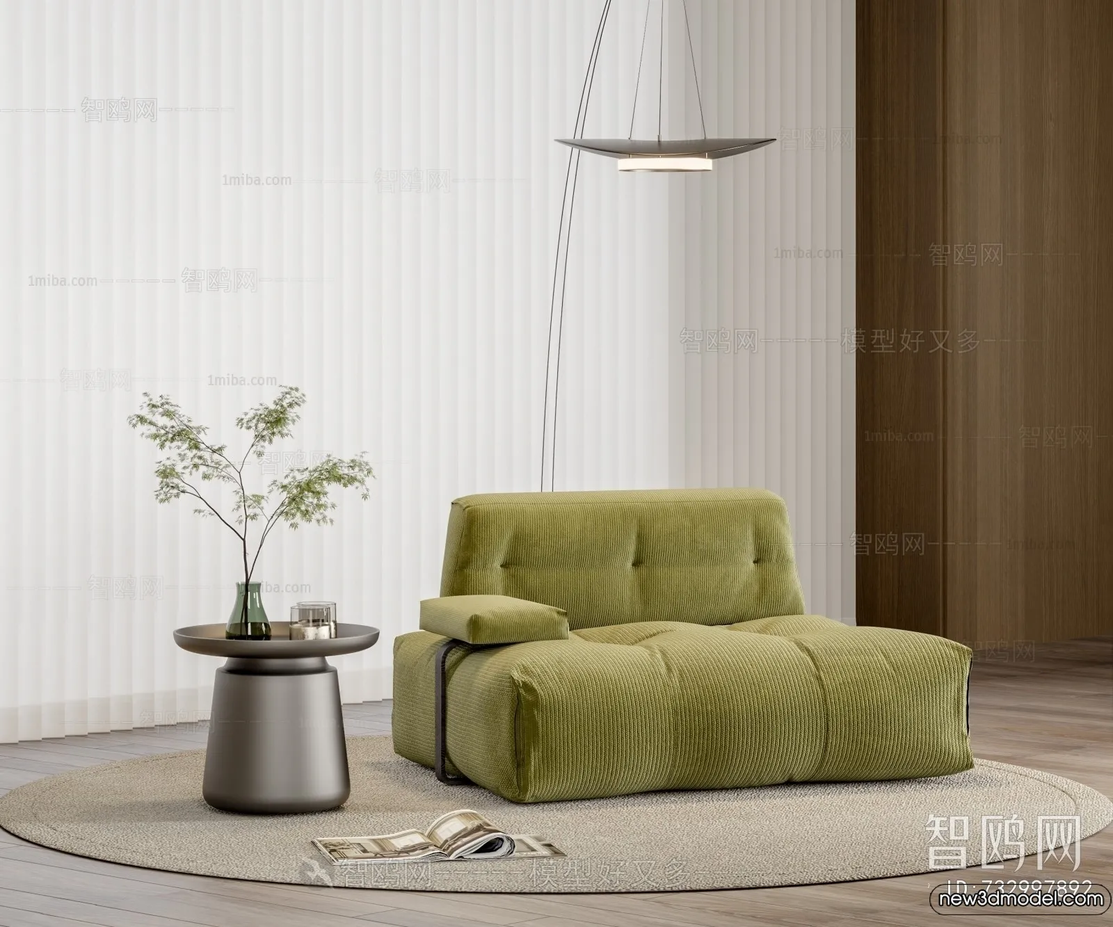 Sofa 3D Models - 3D Furniture for Living Room - 3D Interior - 163