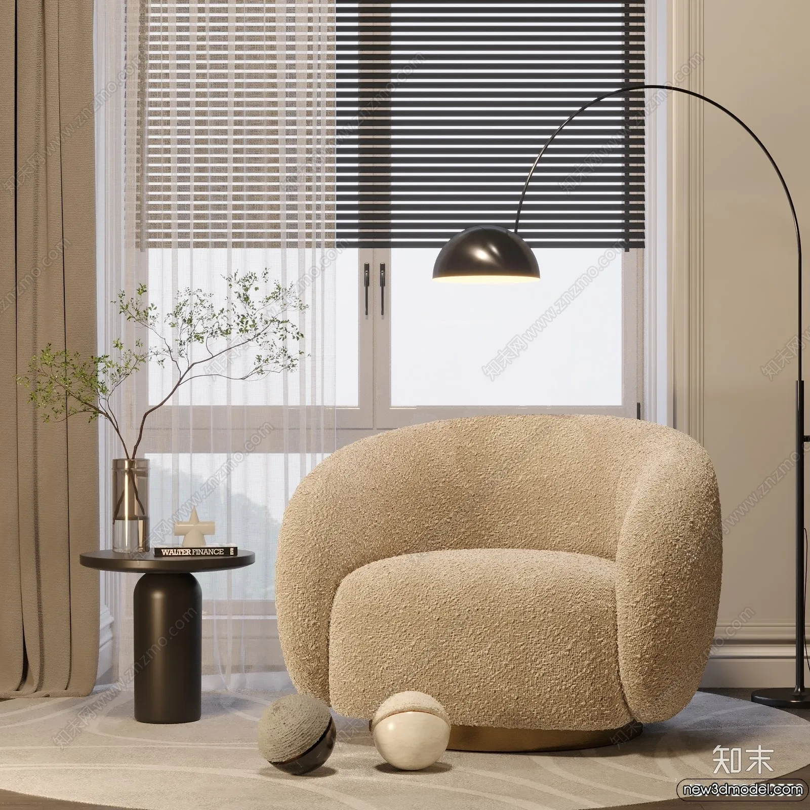 Sofa 3D Models - 3D Furniture for Living Room - 3D Interior - 164