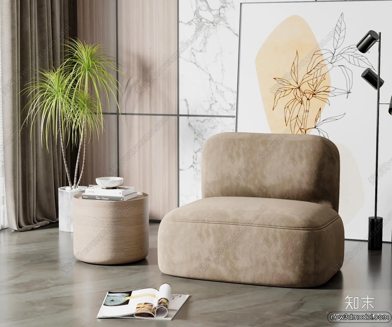 Sofa 3D Models - 3D Furniture for Living Room - 3D Interior - 165