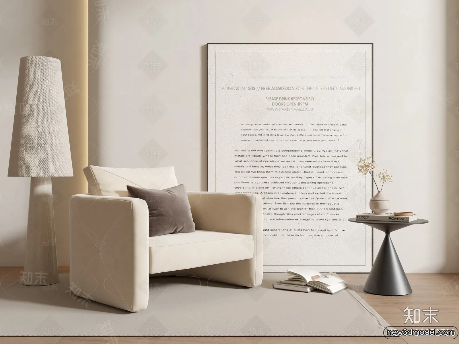 Sofa 3D Models - 3D Furniture for Living Room - 3D Interior - 166