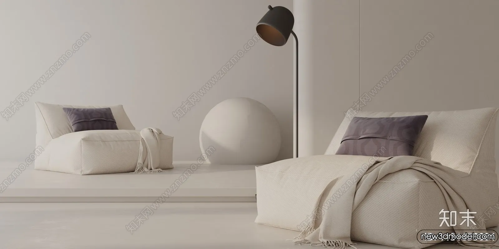 Sofa 3D Models - 3D Furniture for Living Room - 3D Interior - 181