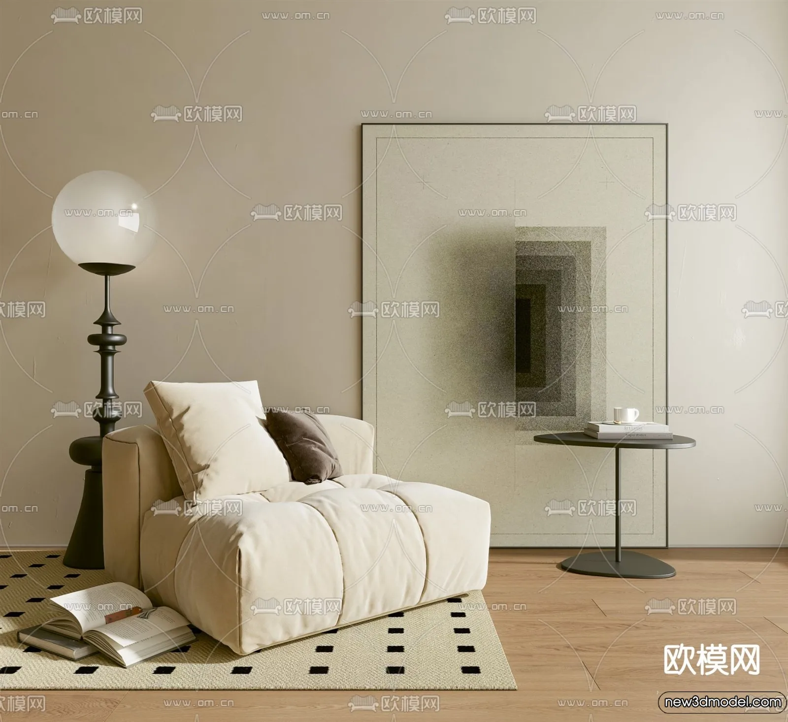 Sofa 3D Models - 3D Furniture for Living Room - 3D Interior - 185