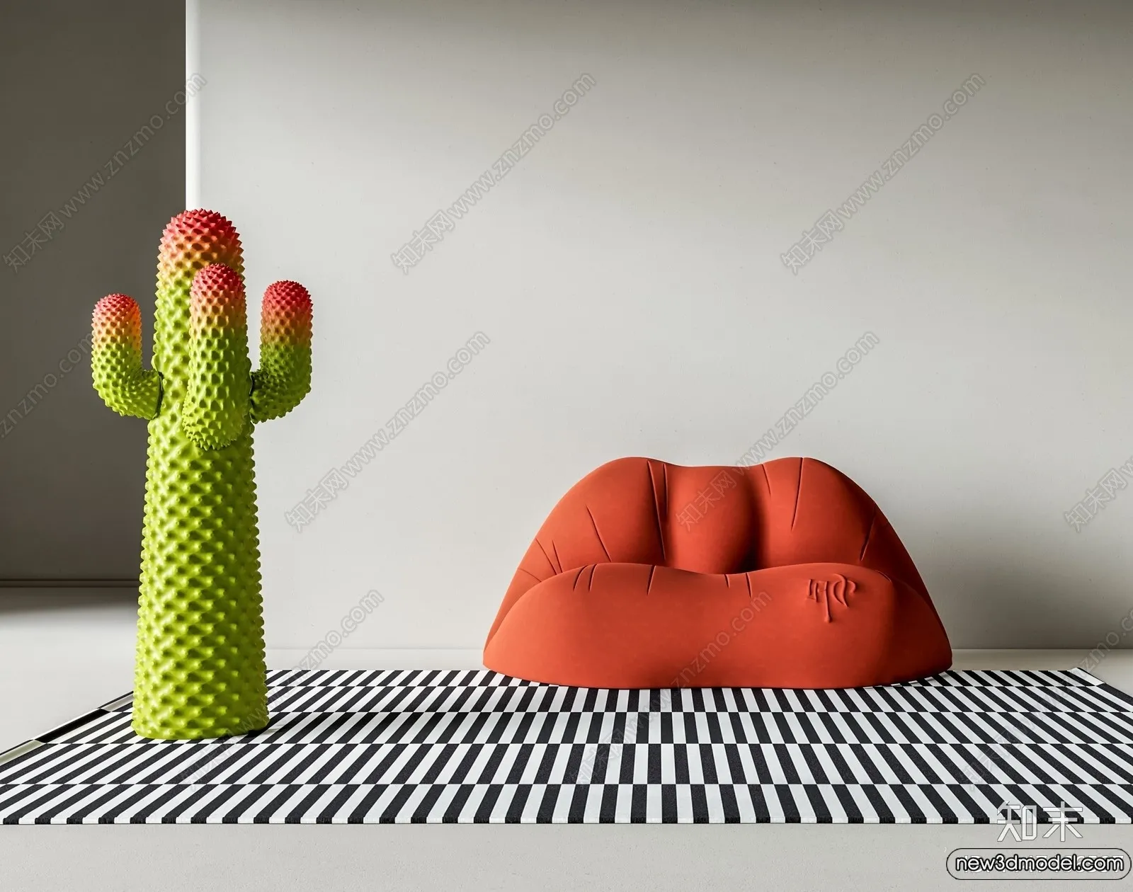 Sofa 3D Models - 3D Furniture for Living Room - 3D Interior - 192