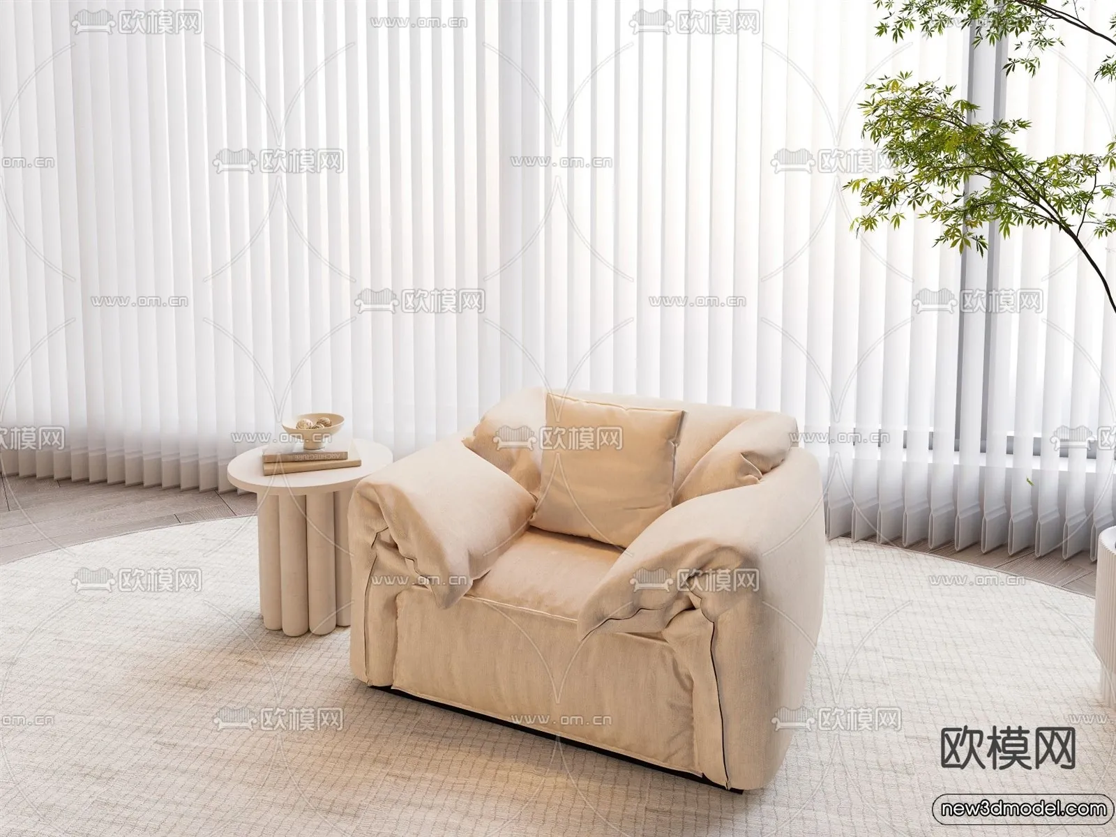 Sofa 3D Models - 3D Furniture for Living Room - 3D Interior - 202