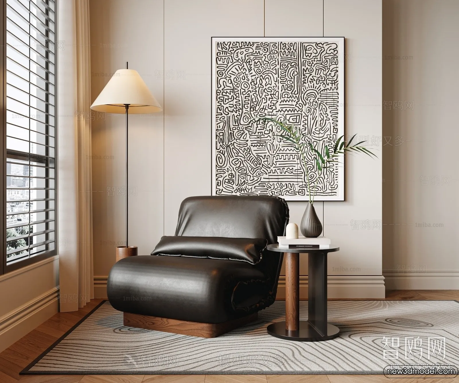 Sofa 3D Models - 3D Furniture for Living Room - 3D Interior - 204