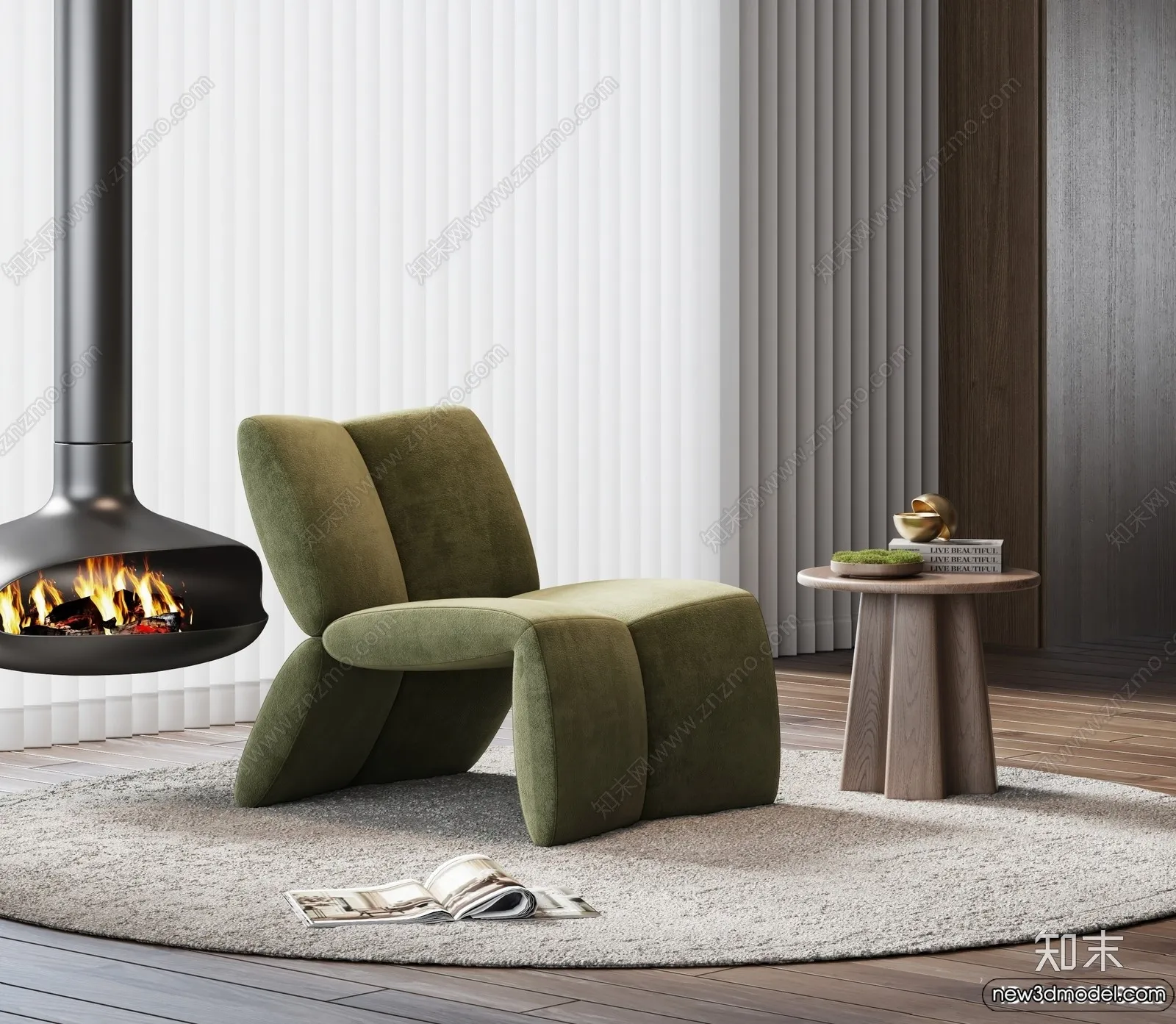 Sofa 3D Models - 3D Furniture for Living Room - 3D Interior - 206