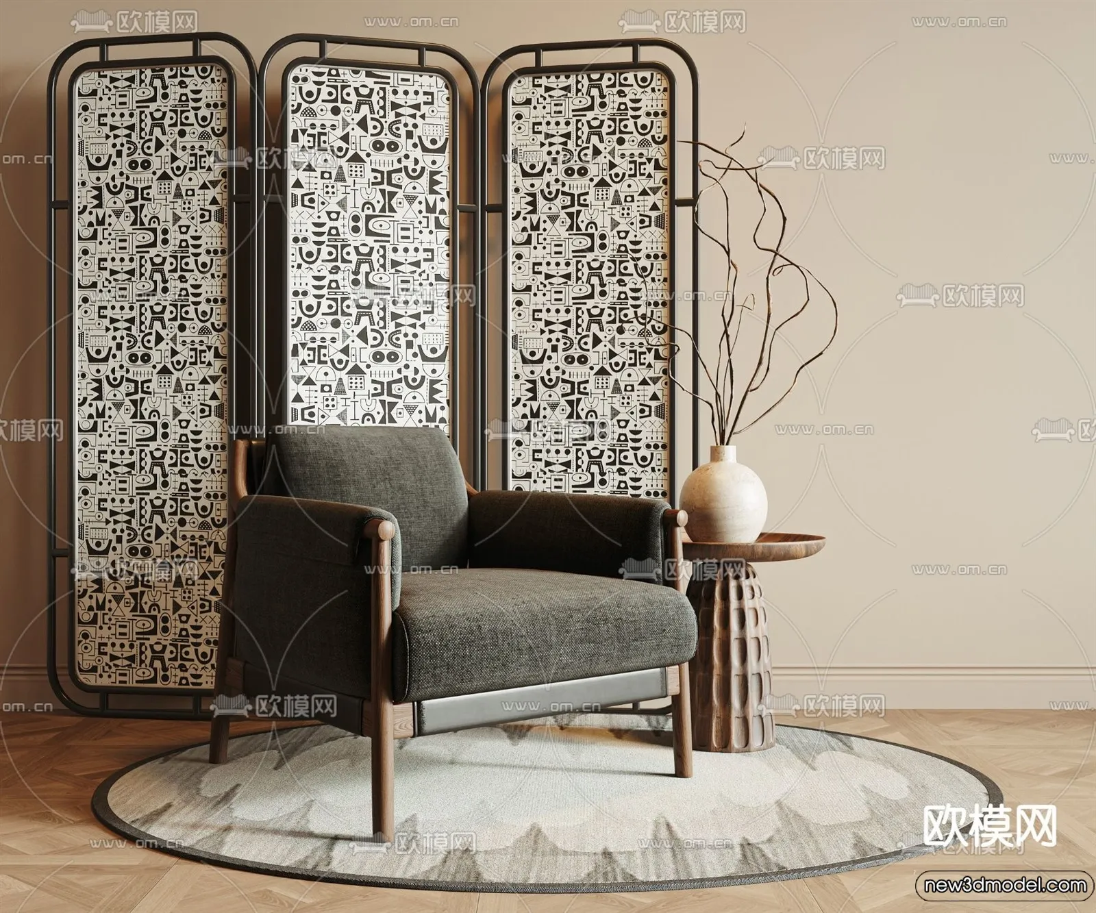 Sofa 3D Models - 3D Furniture for Living Room - 3D Interior - 209