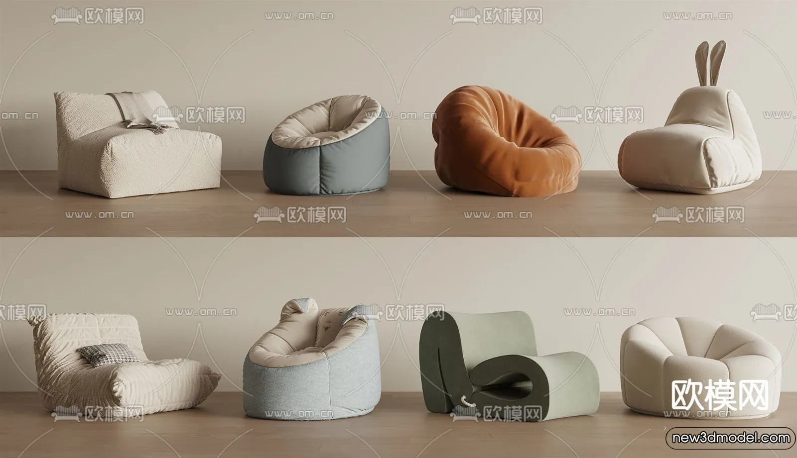 Sofa 3D Models - 3D Furniture for Living Room - 3D Interior - 210