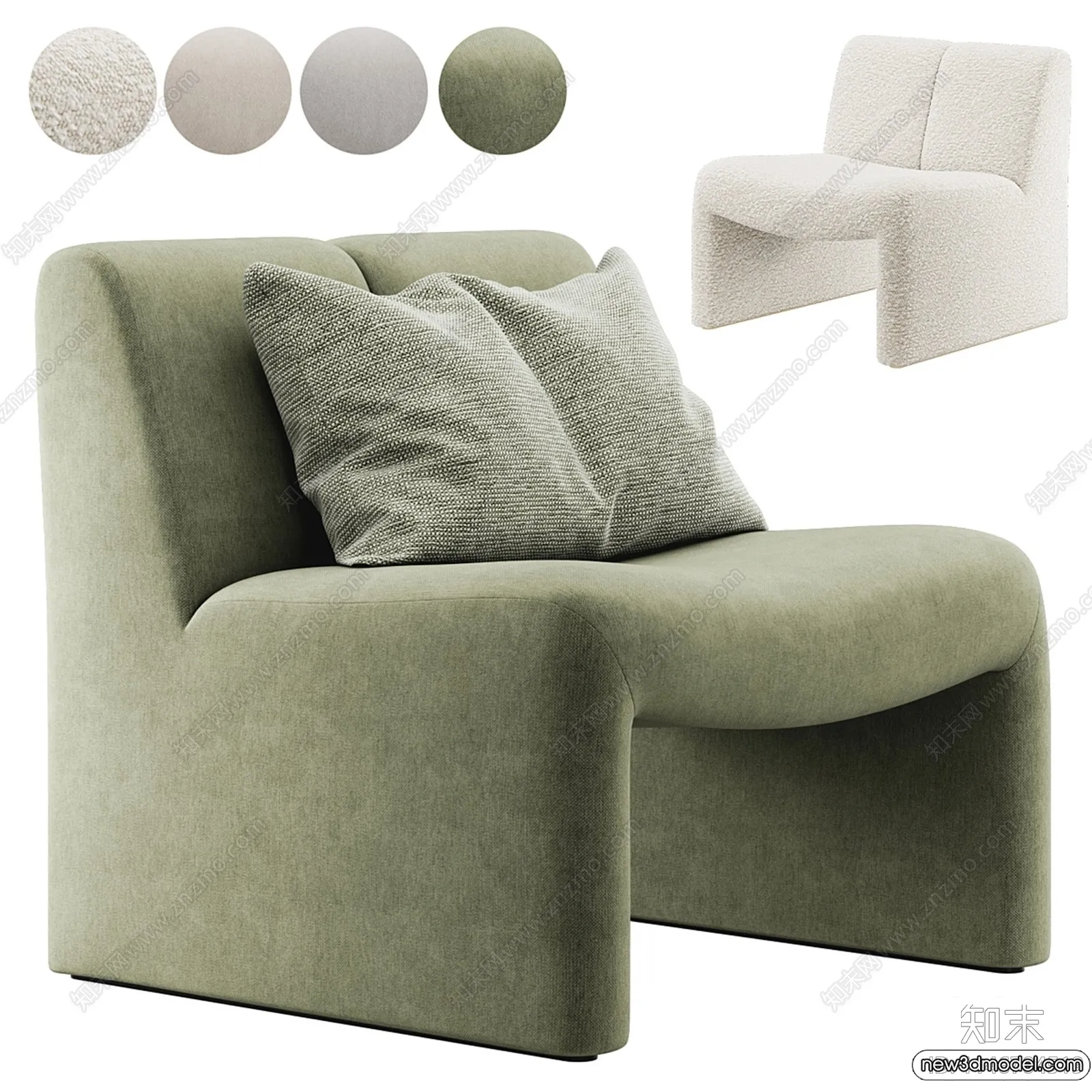 Sofa 3D Models - 3D Furniture for Living Room - 3D Interior - 211