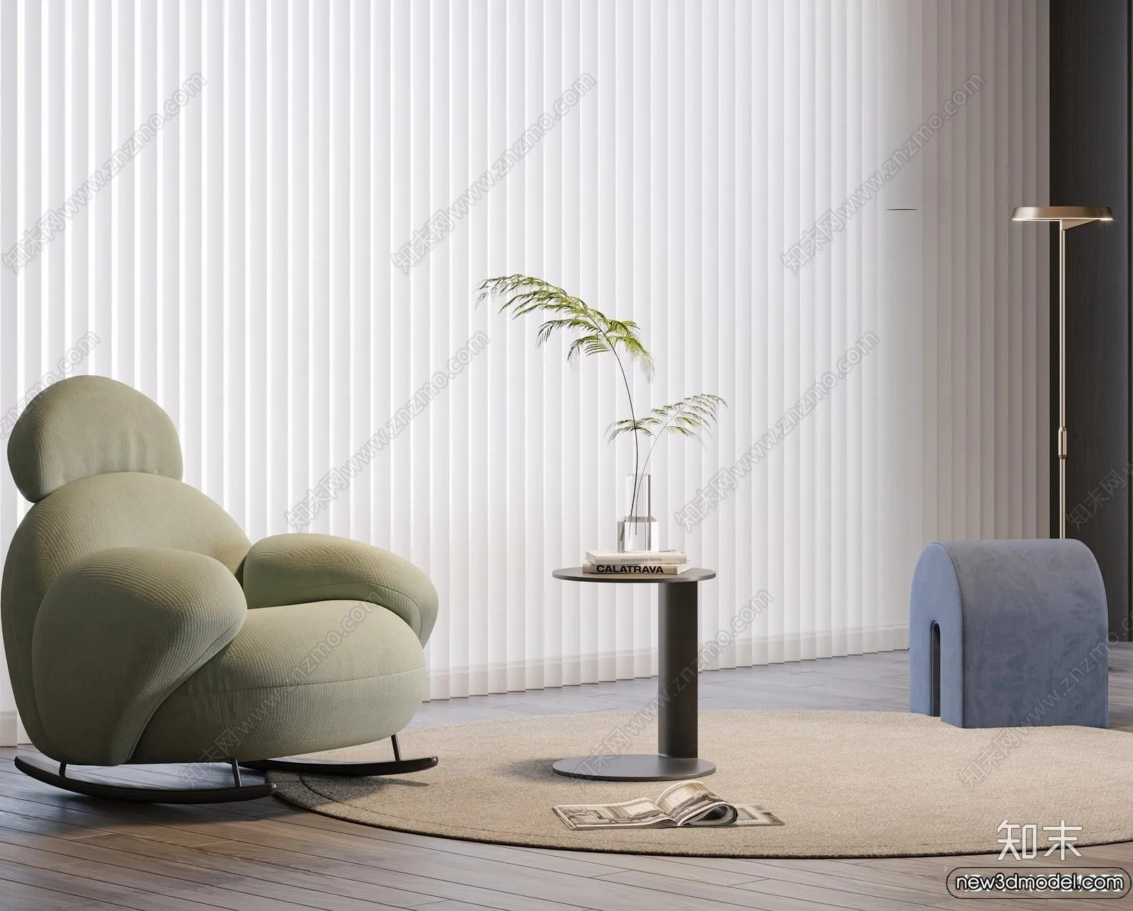 Sofa 3D Models - 3D Furniture for Living Room - 3D Interior - 216
