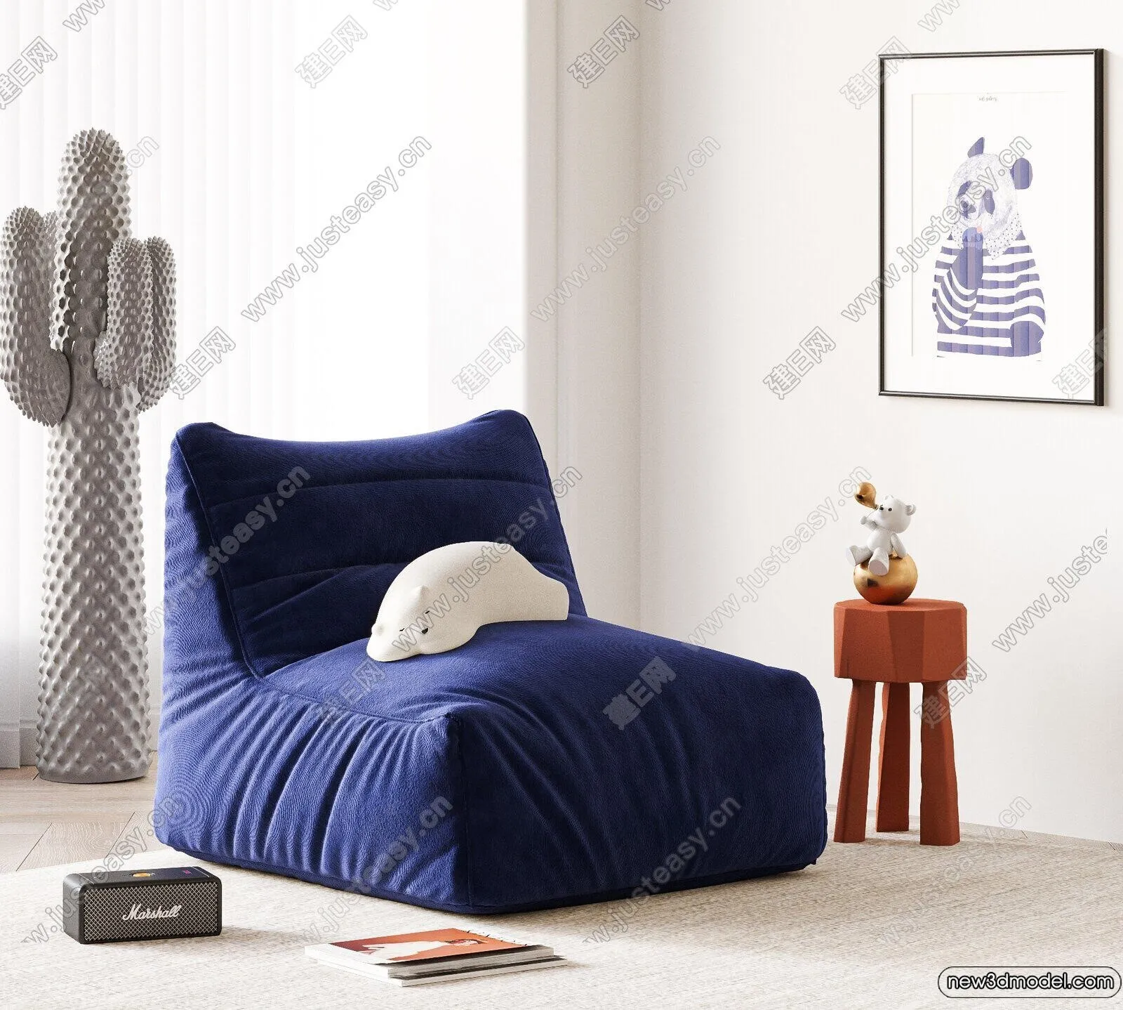 Sofa 3D Models - 3D Furniture for Living Room - 3D Interior - 221