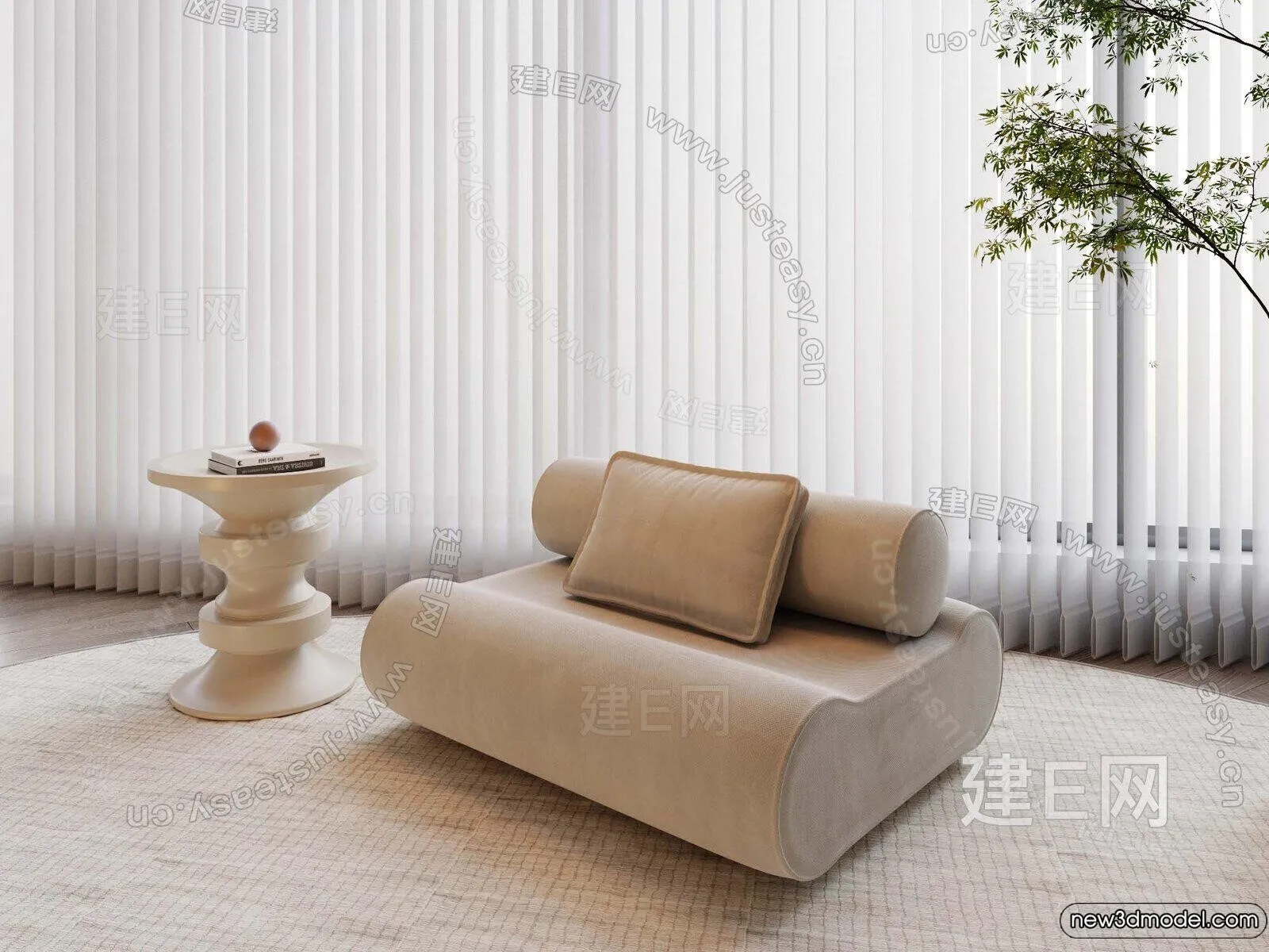 Sofa 3D Models - 3D Furniture for Living Room - 3D Interior - 227