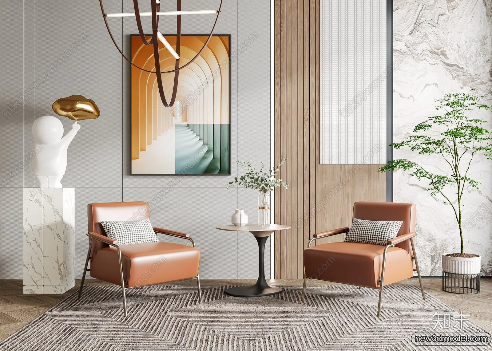 Sofa 3D Models - 3D Furniture for Living Room - 3D Interior - 232