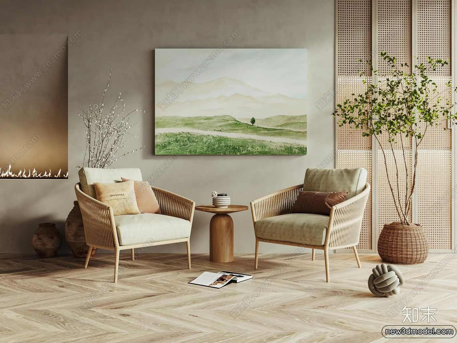 Sofa 3D Models - 3D Furniture for Living Room - 3D Interior - 233