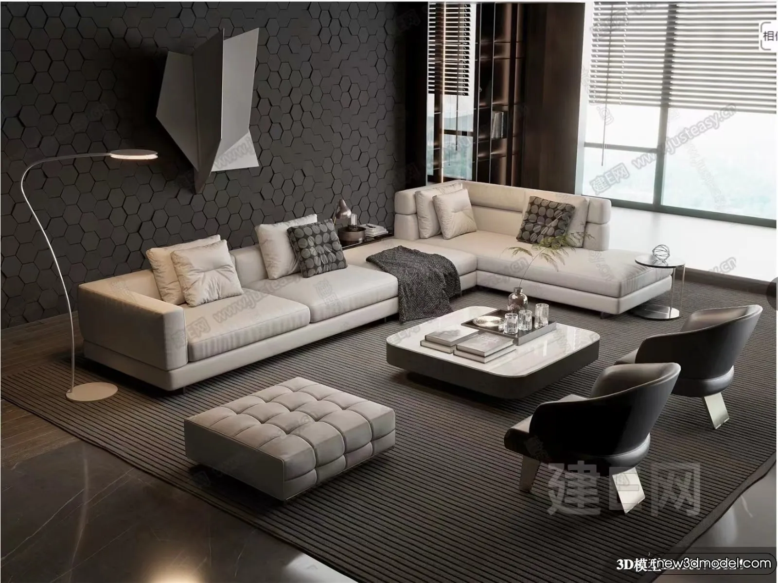 Sofa 3D Models - 3D Furniture for Living Room - 3D Interior - 235