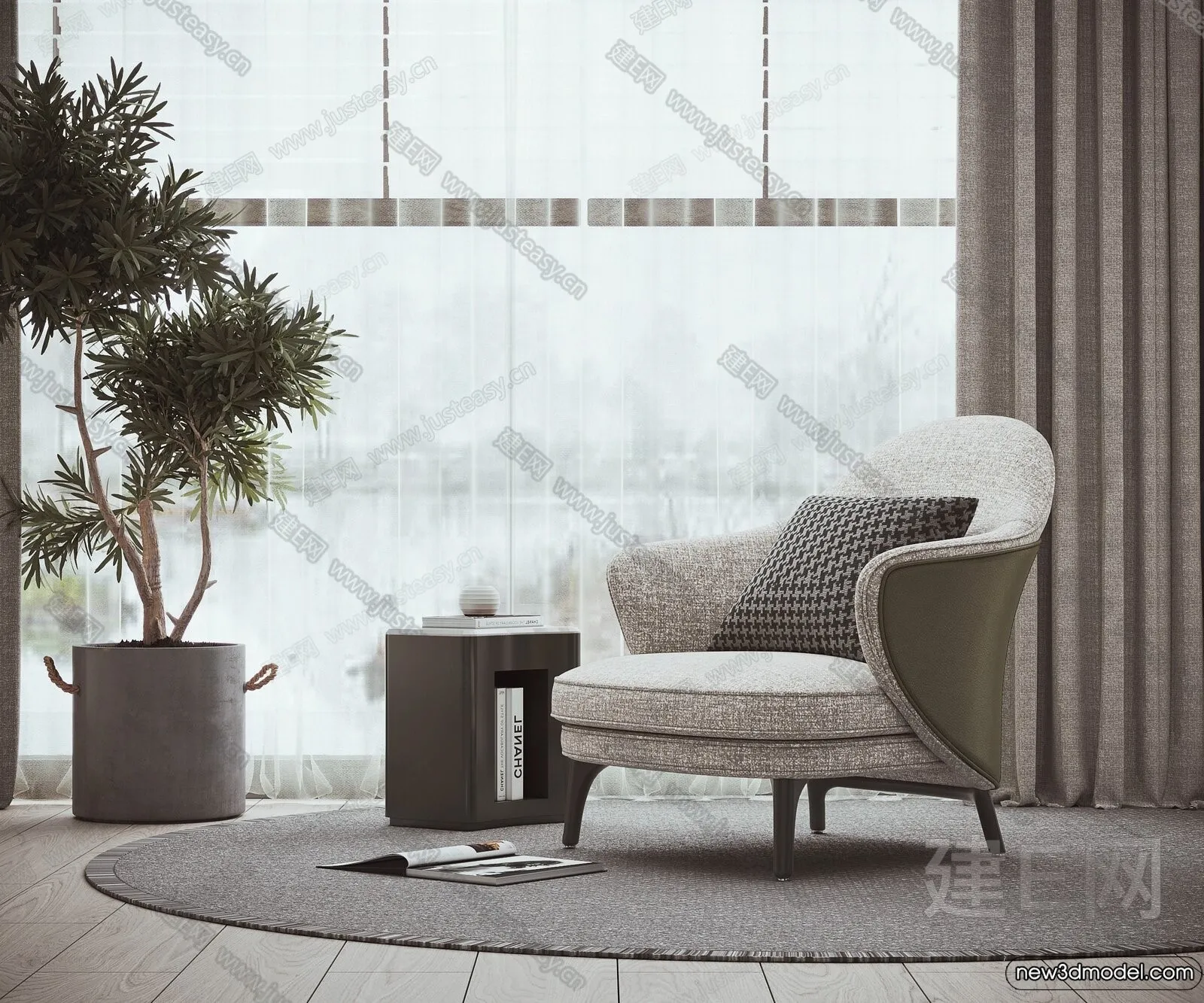 Sofa 3D Models - 3D Furniture for Living Room - 3D Interior - 236