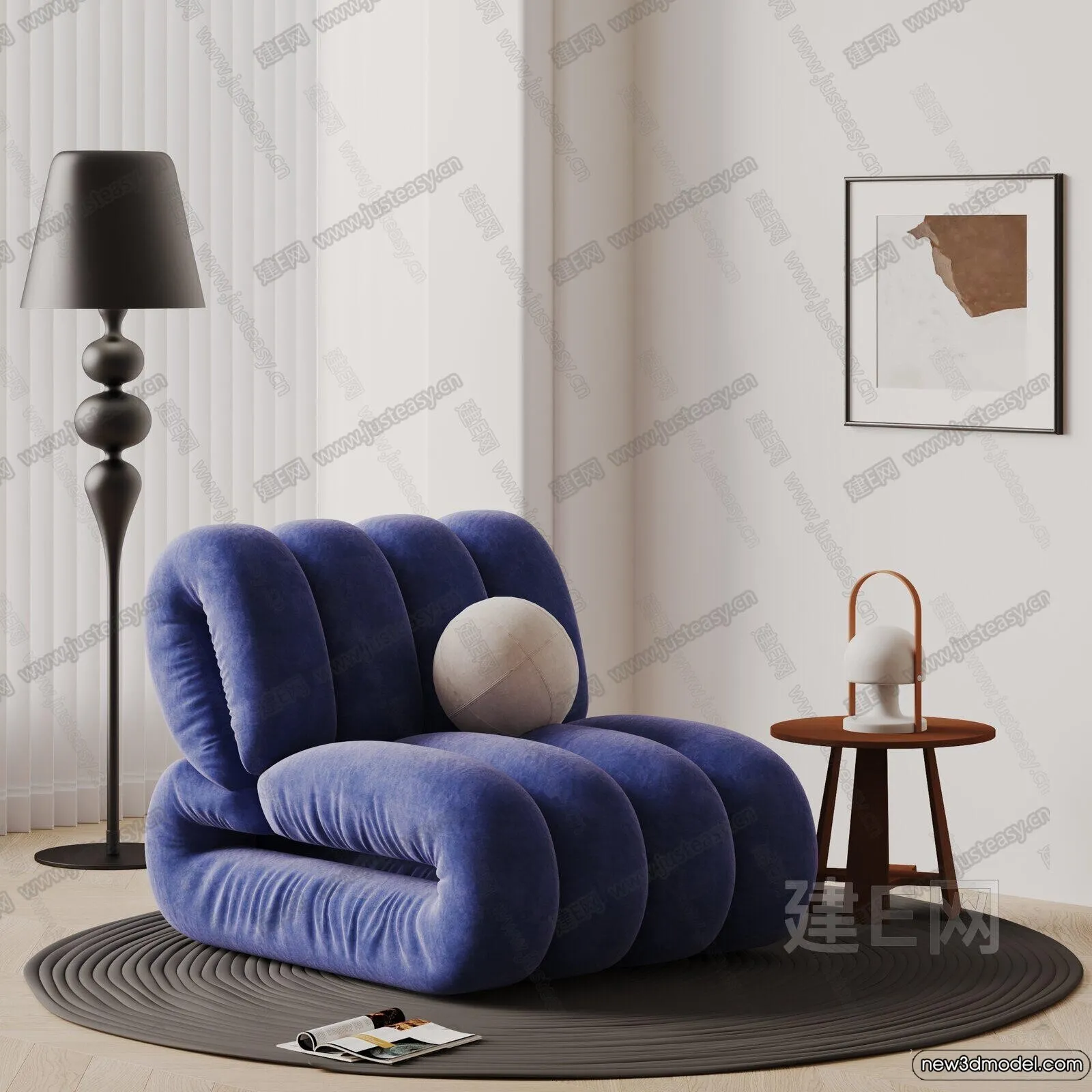 Sofa 3D Models - 3D Furniture for Living Room - 3D Interior - 237