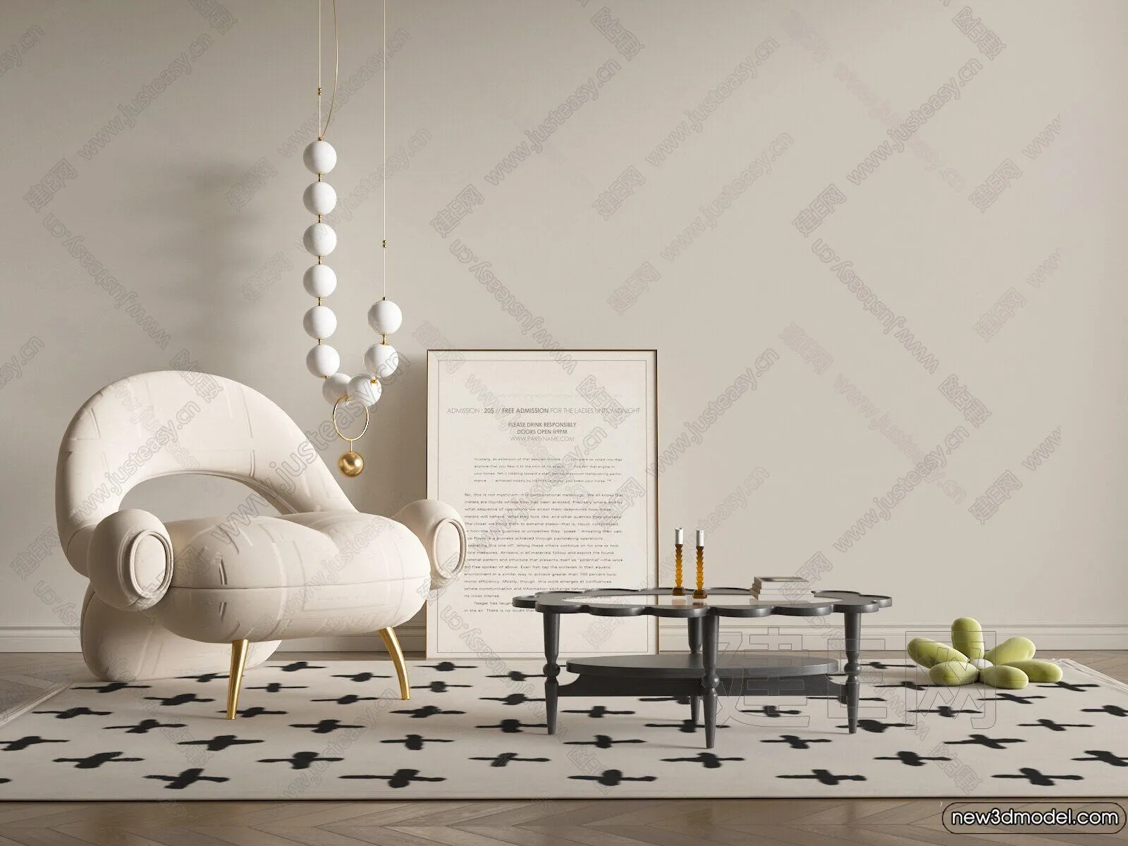 Sofa 3D Models - 3D Furniture for Living Room - 3D Interior - 240