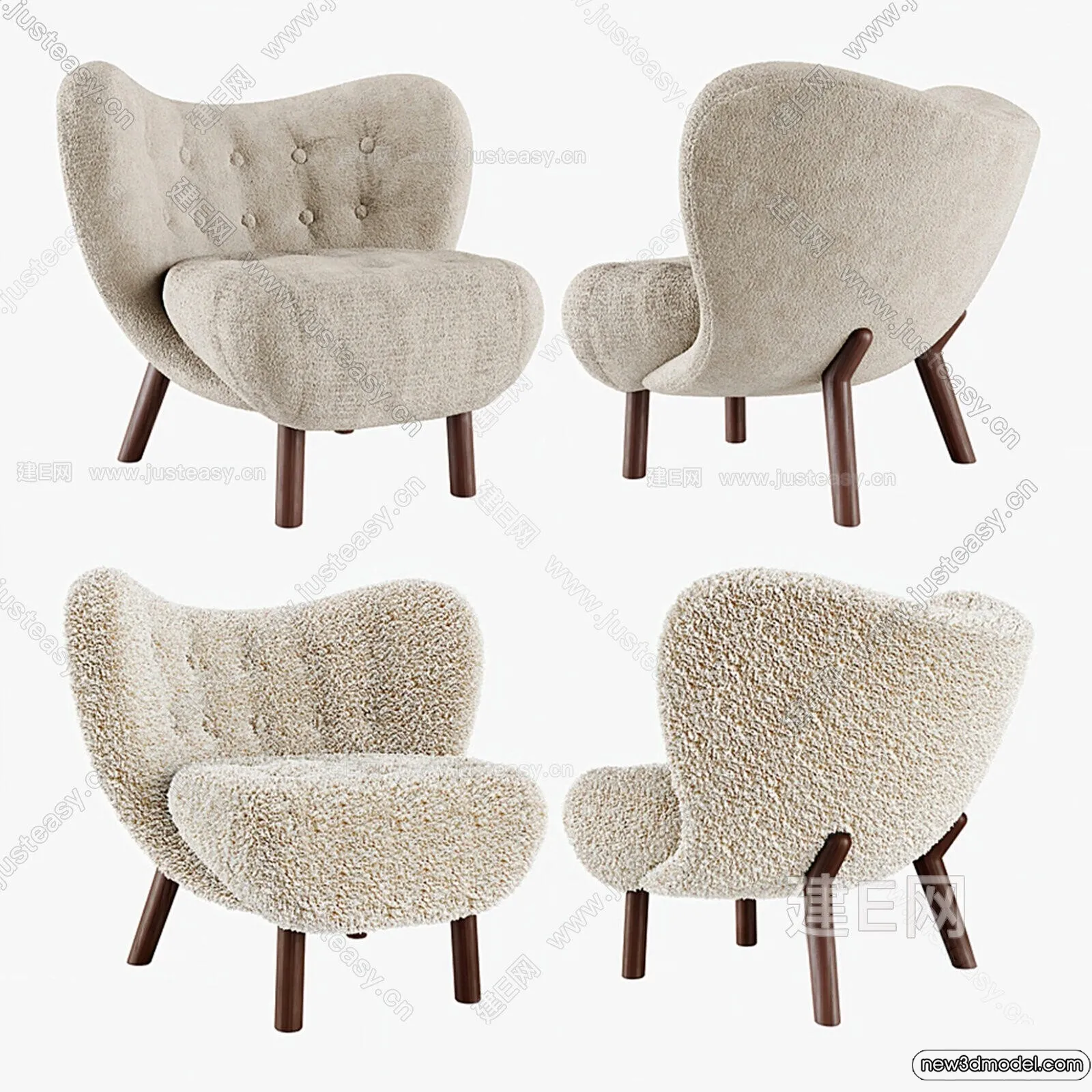 Sofa 3D Models - 3D Furniture for Living Room - 3D Interior - 244