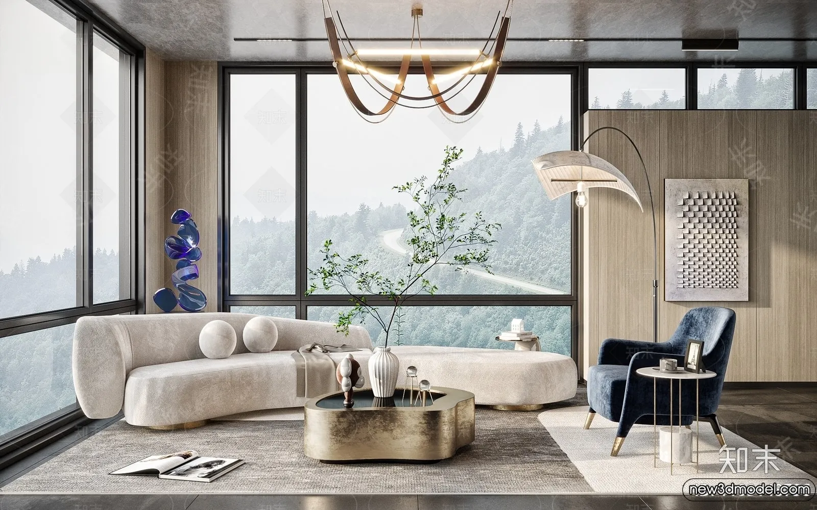 Sofa 3D Models - 3D Furniture for Living Room - 3D Interior - 255