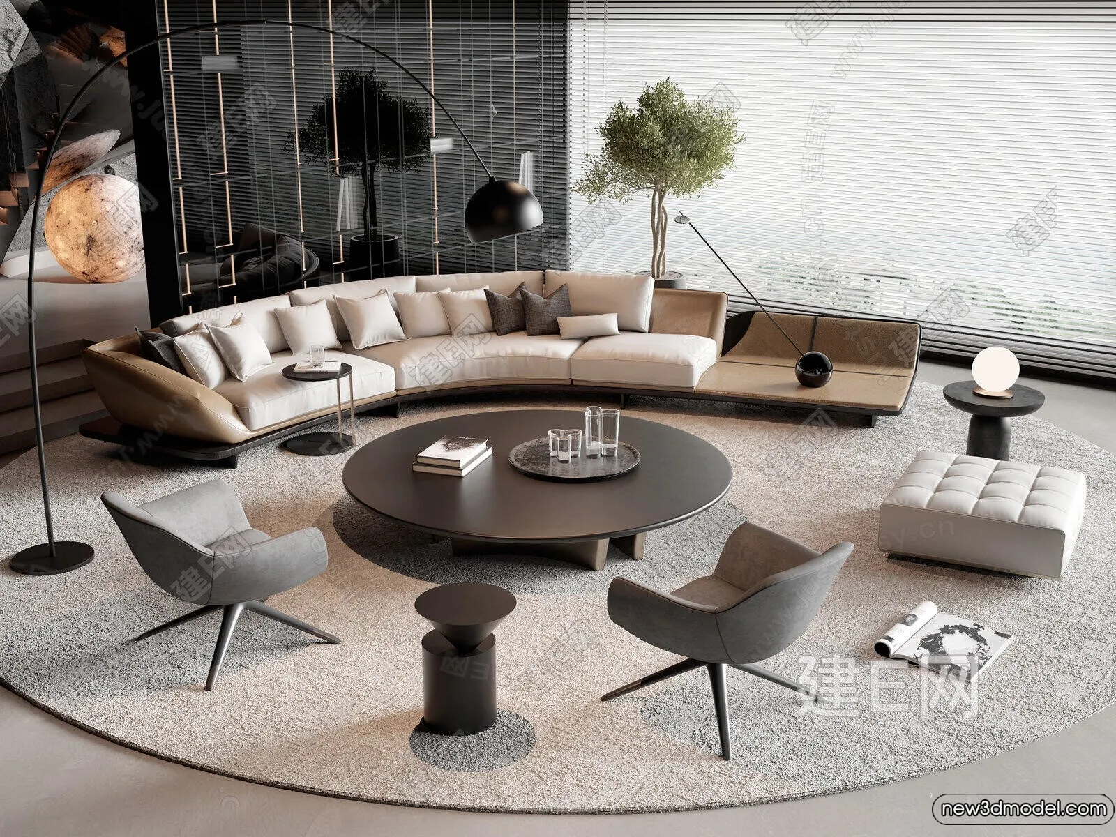 Sofa 3D Models - 3D Furniture for Living Room - 3D Interior - 259