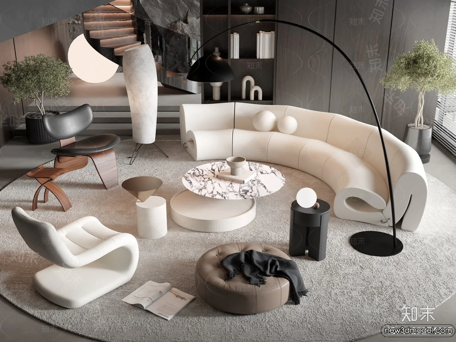 Sofa 3D Models - 3D Furniture for Living Room - 3D Interior - 261