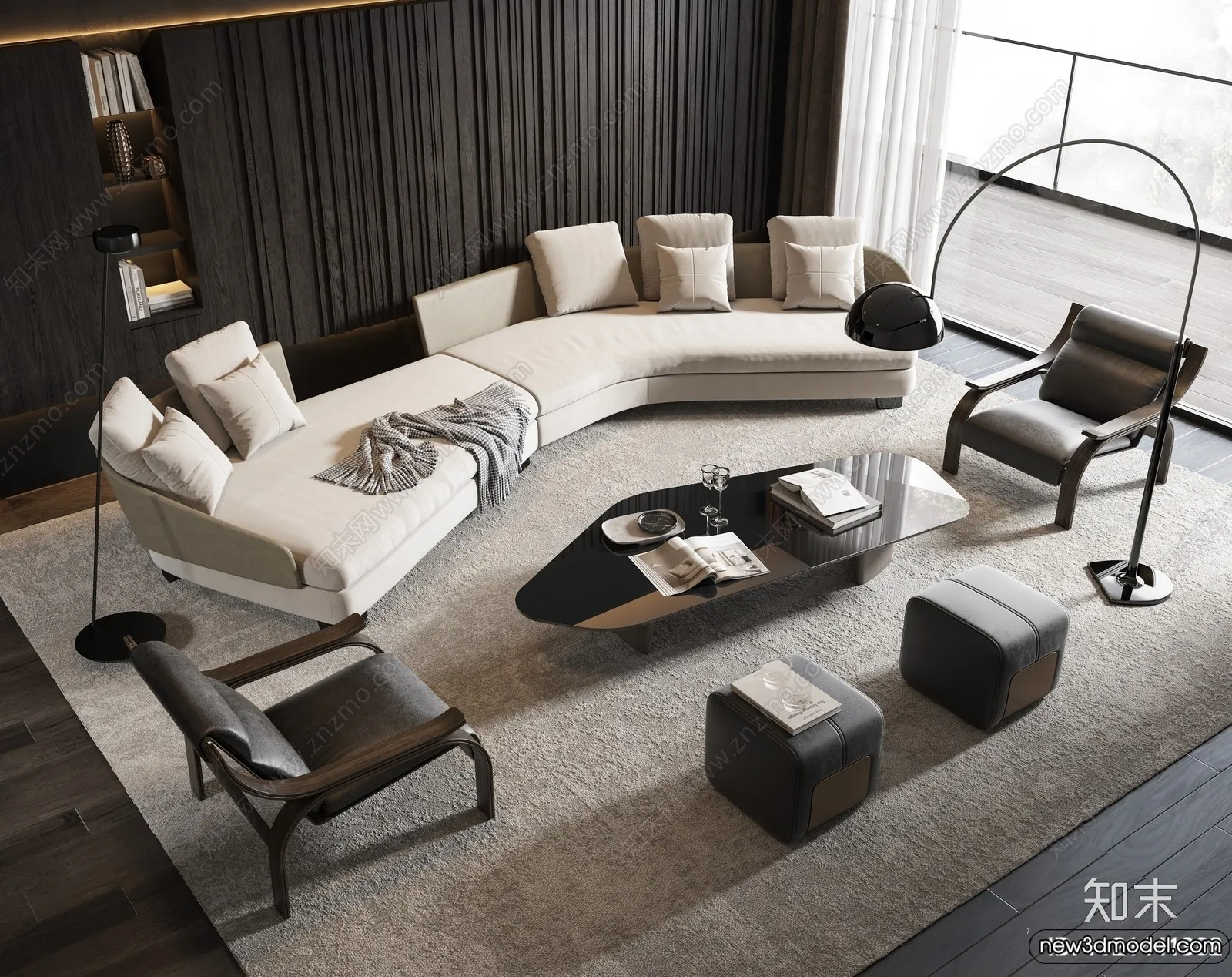 Sofa 3D Models - 3D Furniture for Living Room - 3D Interior - 265