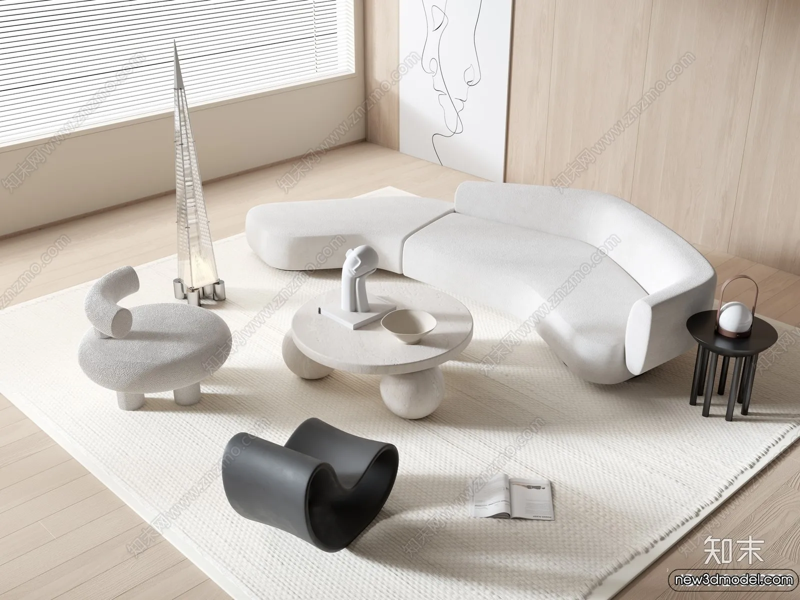 Sofa 3D Models - 3D Furniture for Living Room - 3D Interior - 270