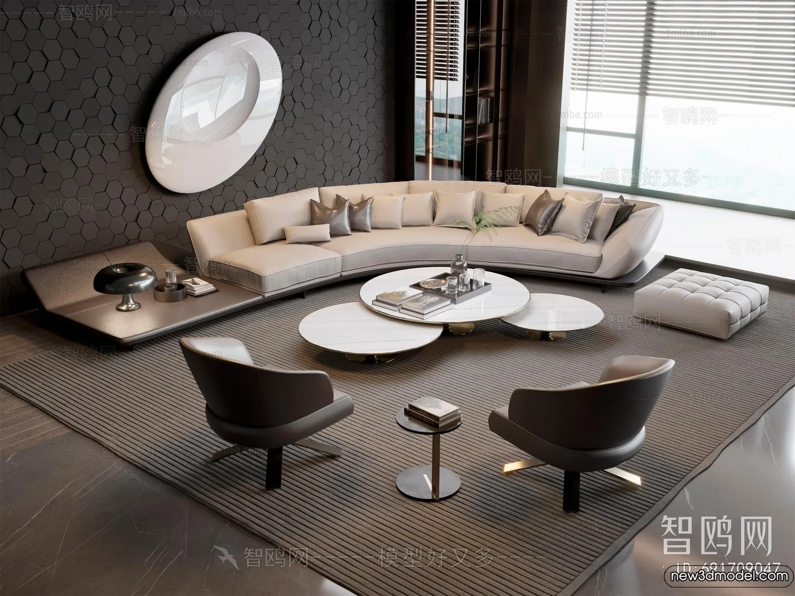 Sofa 3D Models - 3D Furniture for Living Room - 3D Interior - 272