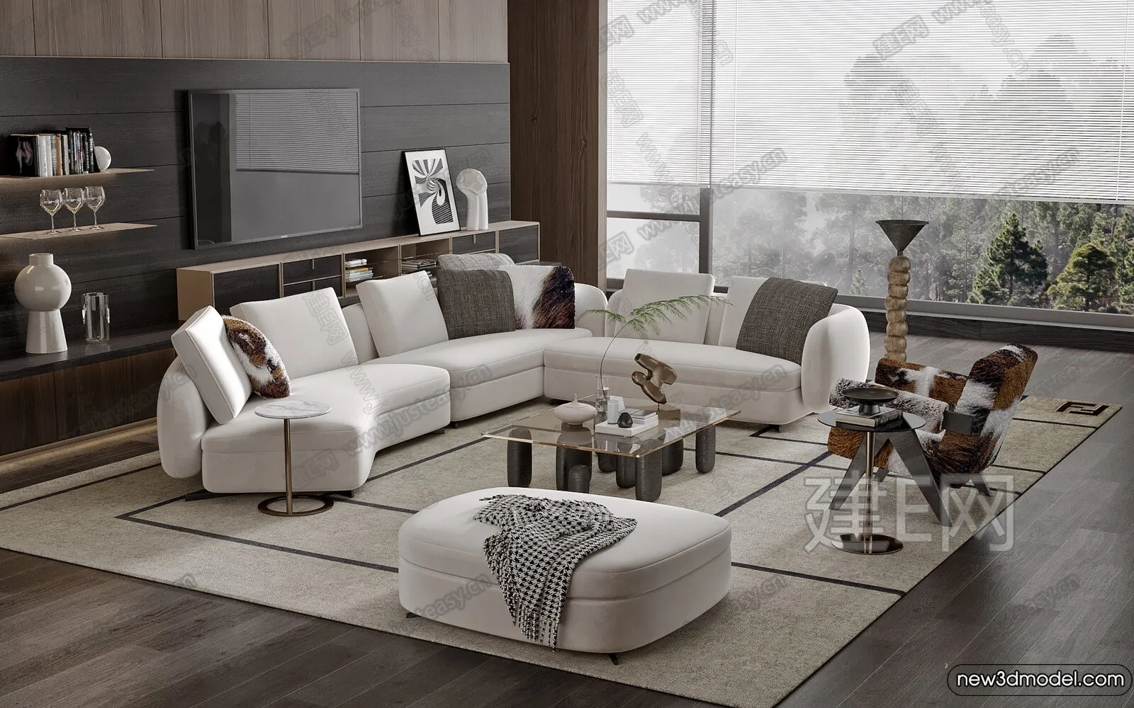 Sofa 3D Models - 3D Furniture for Living Room - 3D Interior - 274