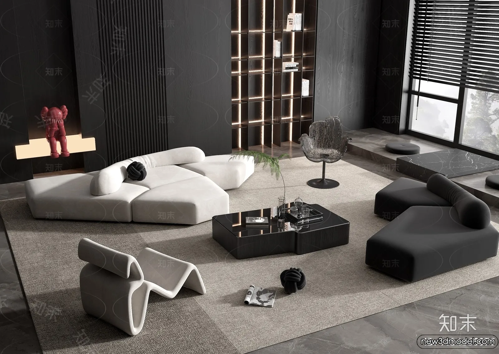 Sofa 3D Models - 3D Furniture for Living Room - 3D Interior - 275