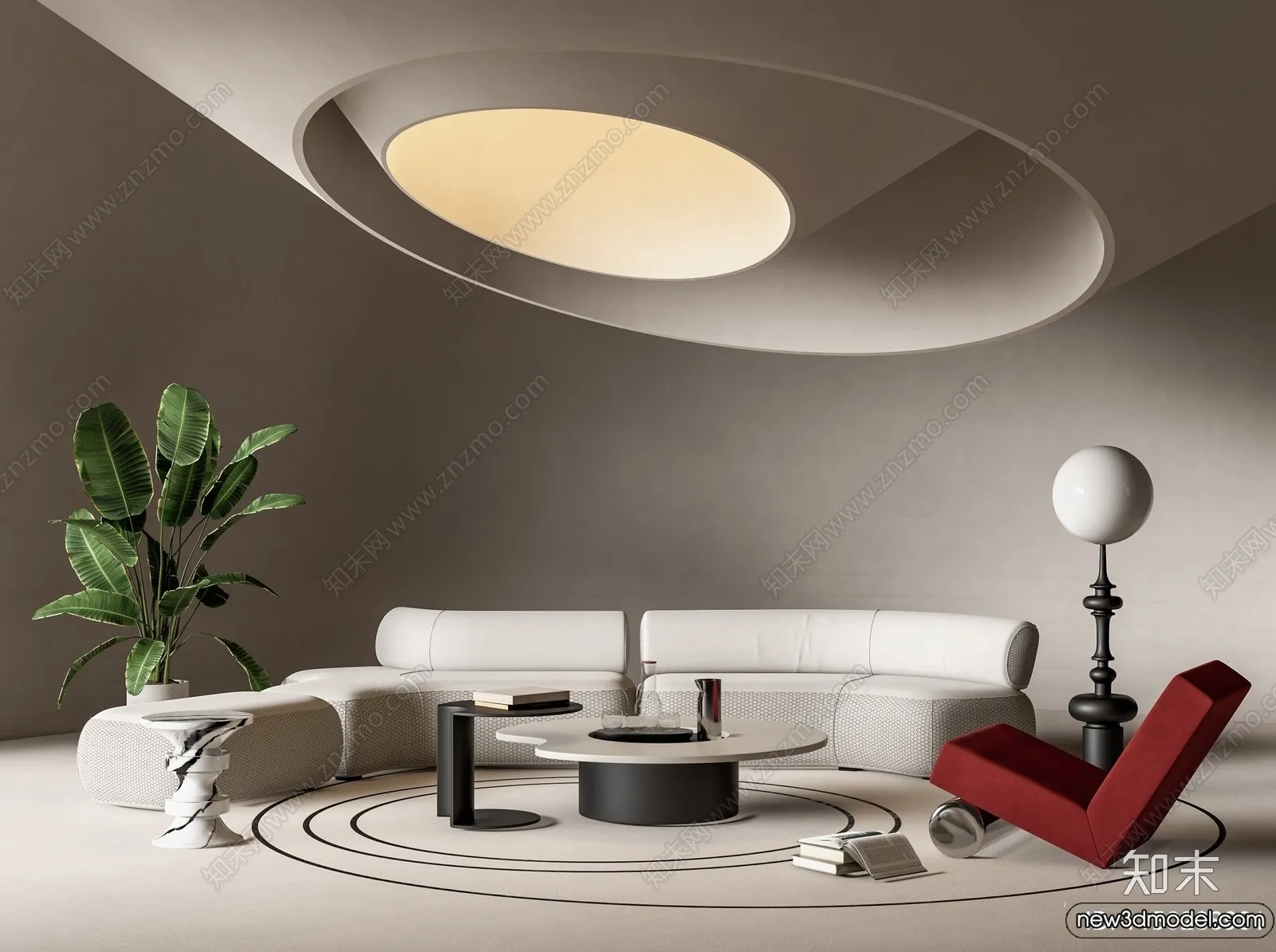 Sofa 3D Models - 3D Furniture for Living Room - 3D Interior - 278