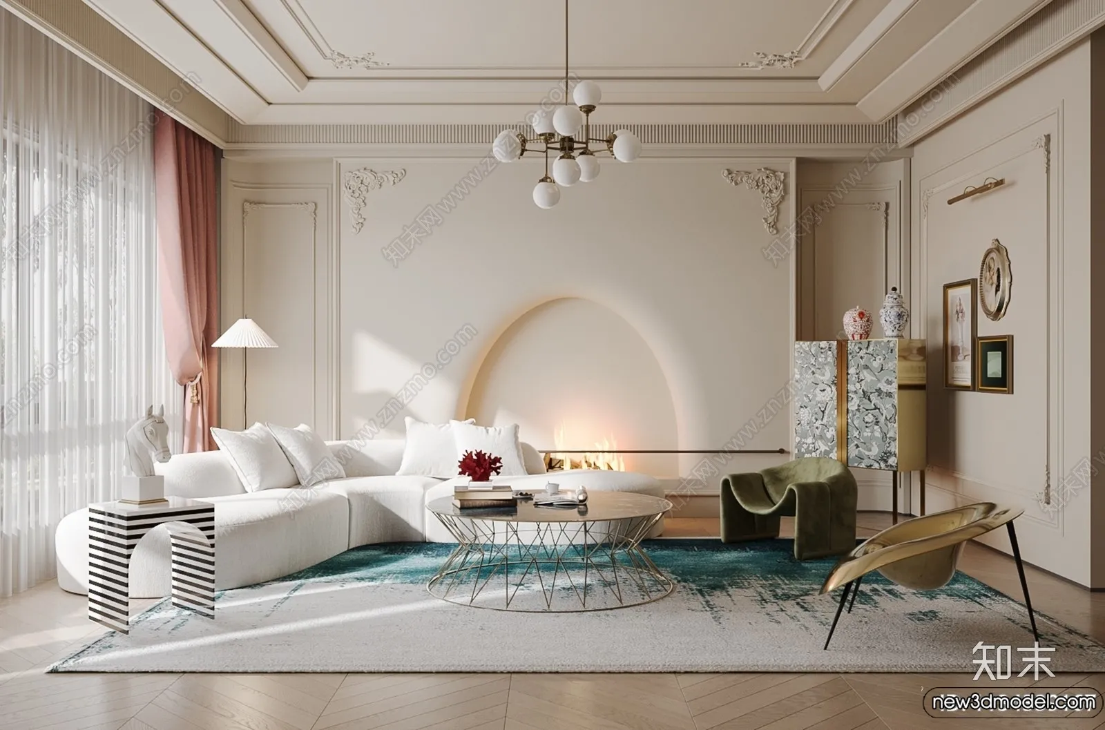 Sofa 3D Models - 3D Furniture for Living Room - 3D Interior - 280