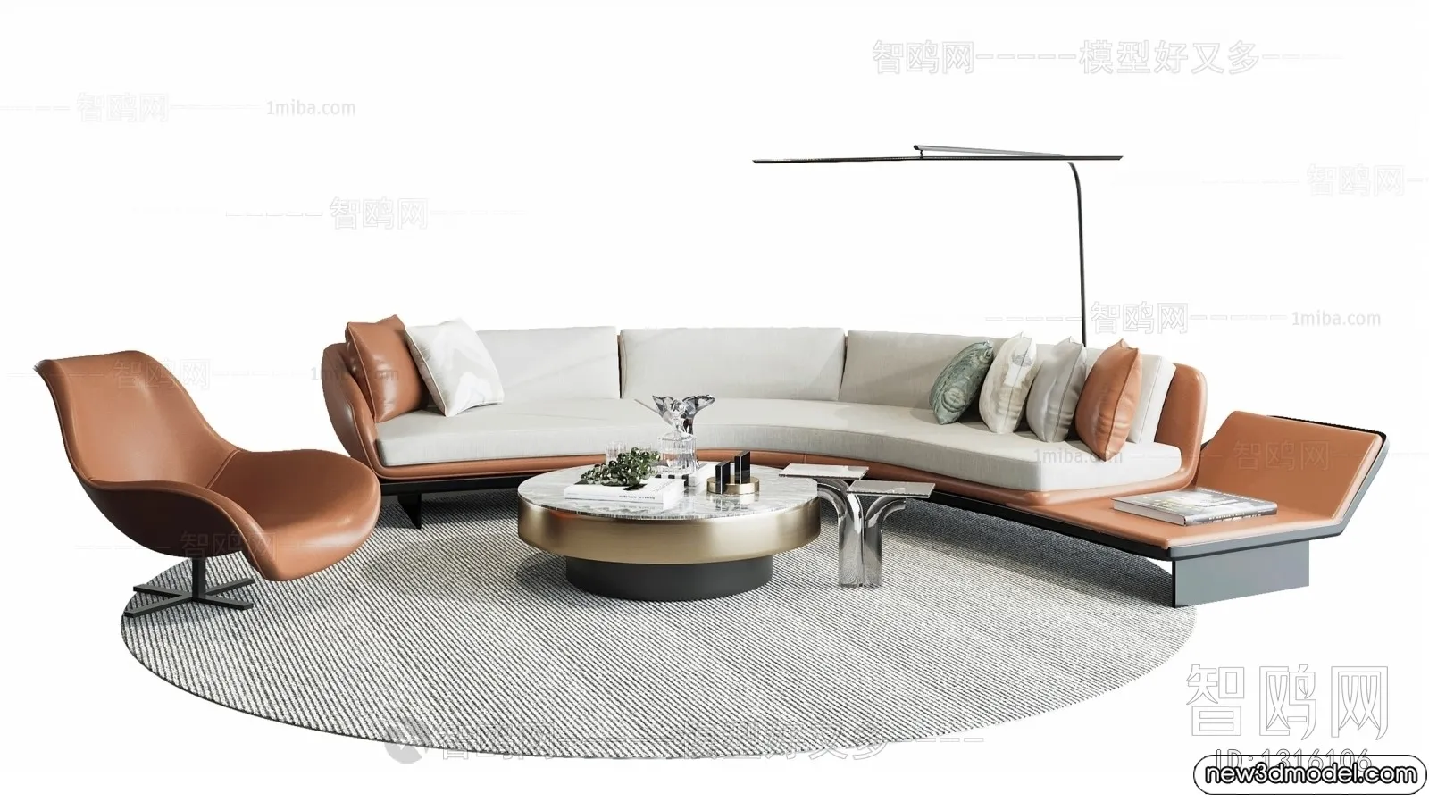Sofa 3D Models - 3D Furniture for Living Room - 3D Interior - 287