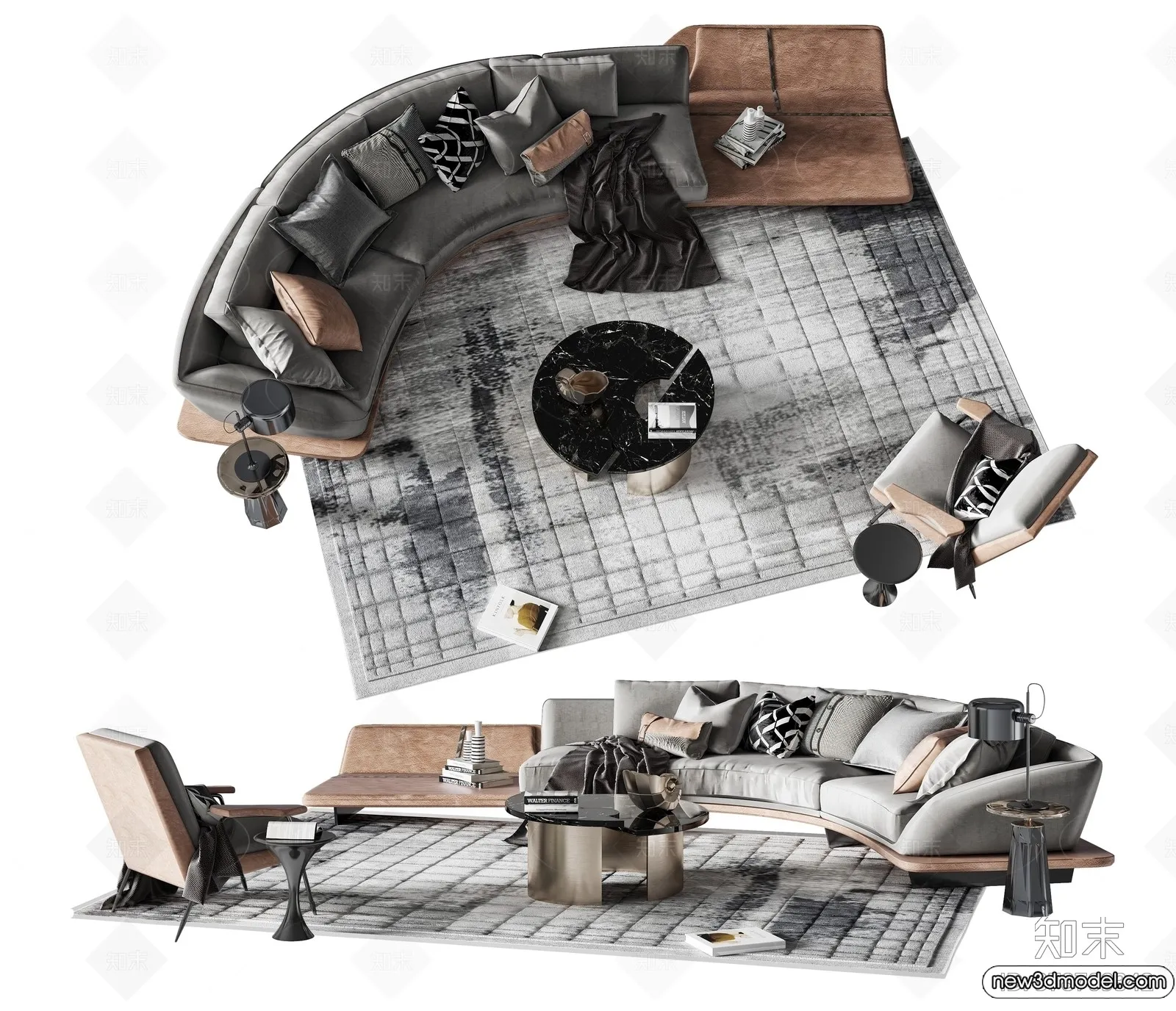 Sofa 3D Models - 3D Furniture for Living Room - 3D Interior - 288